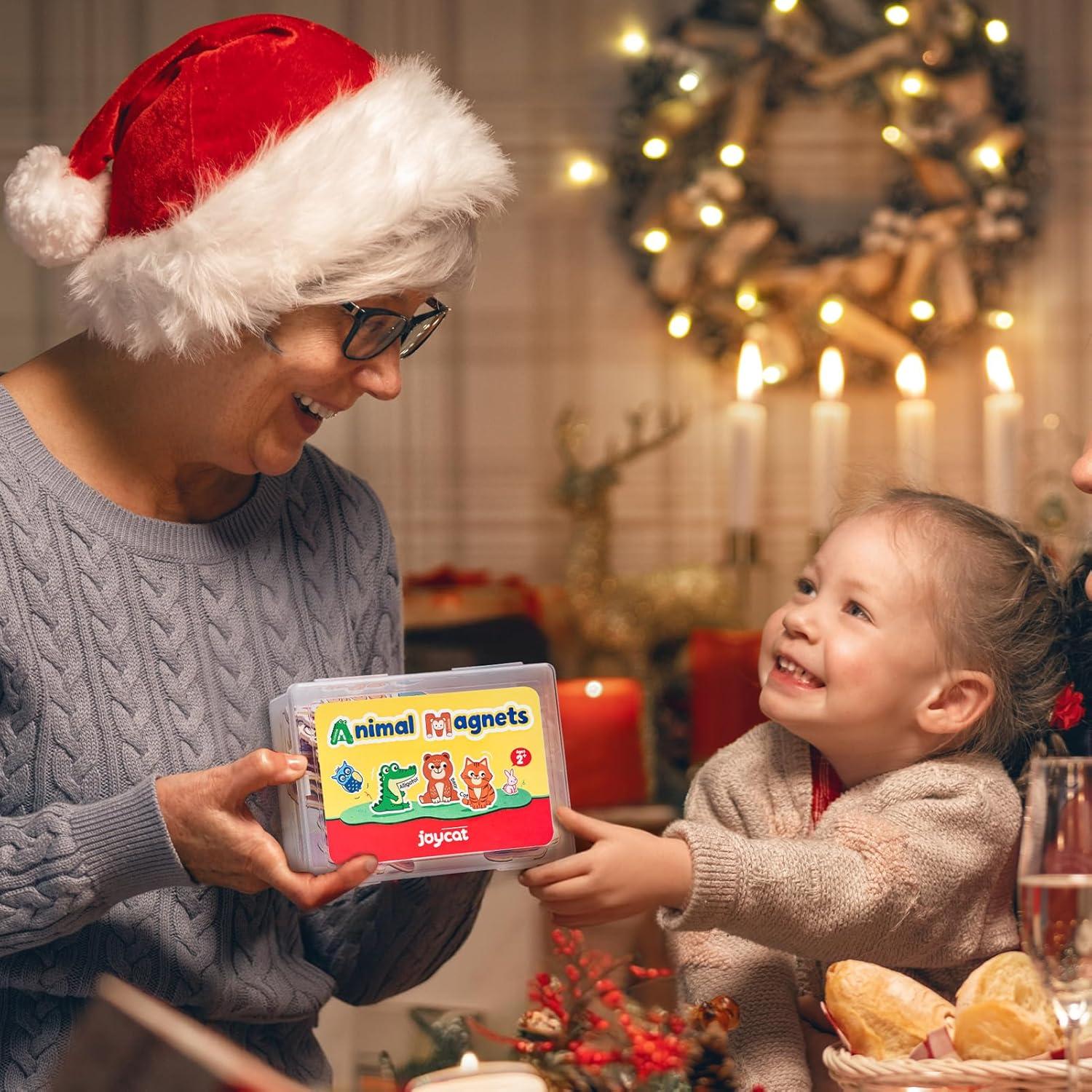 Imanes de Madera JoyCat para Niños - 26 Animales A-Z