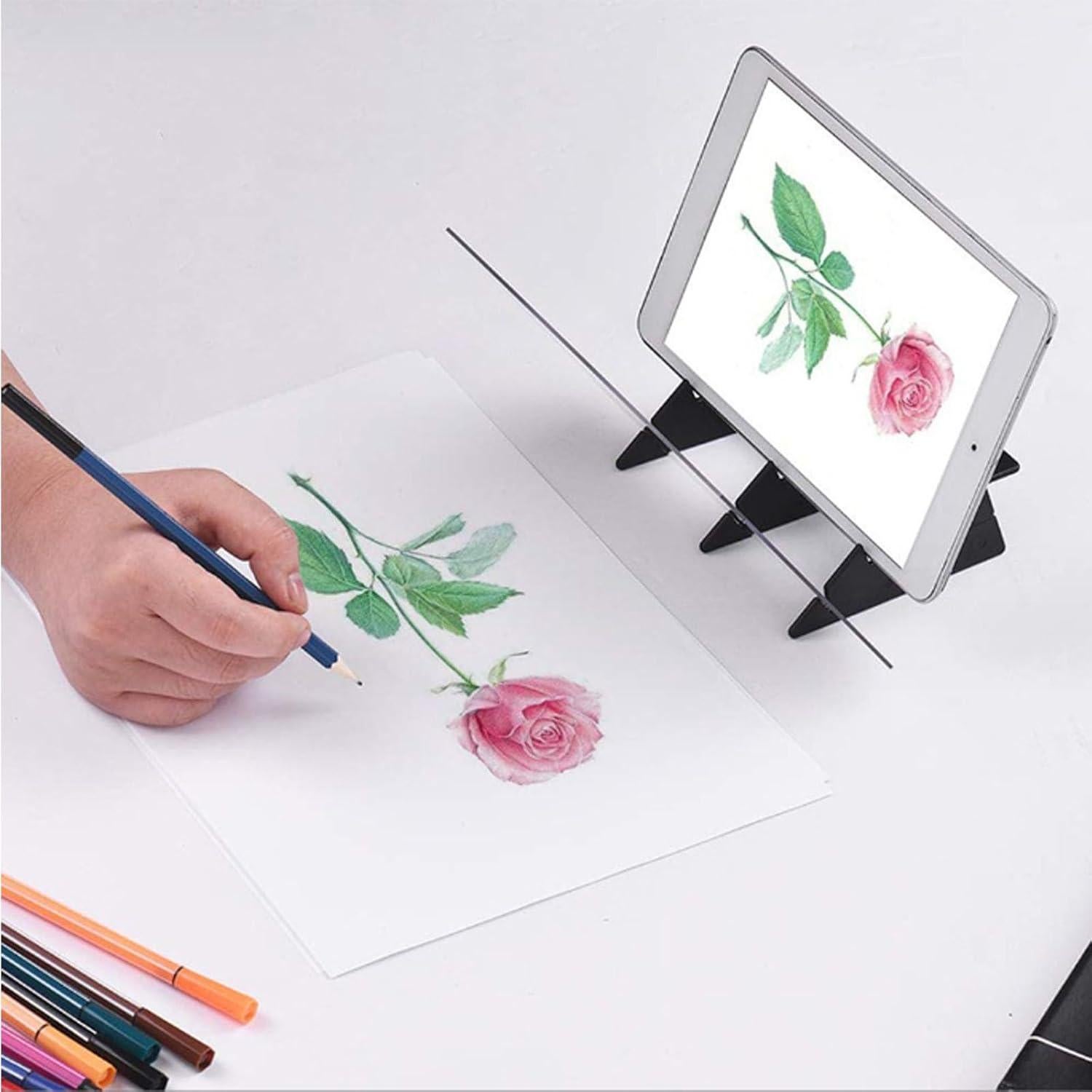 Tablero de Dibujo Portátil QPOIBSD con Soporte y Luz LED