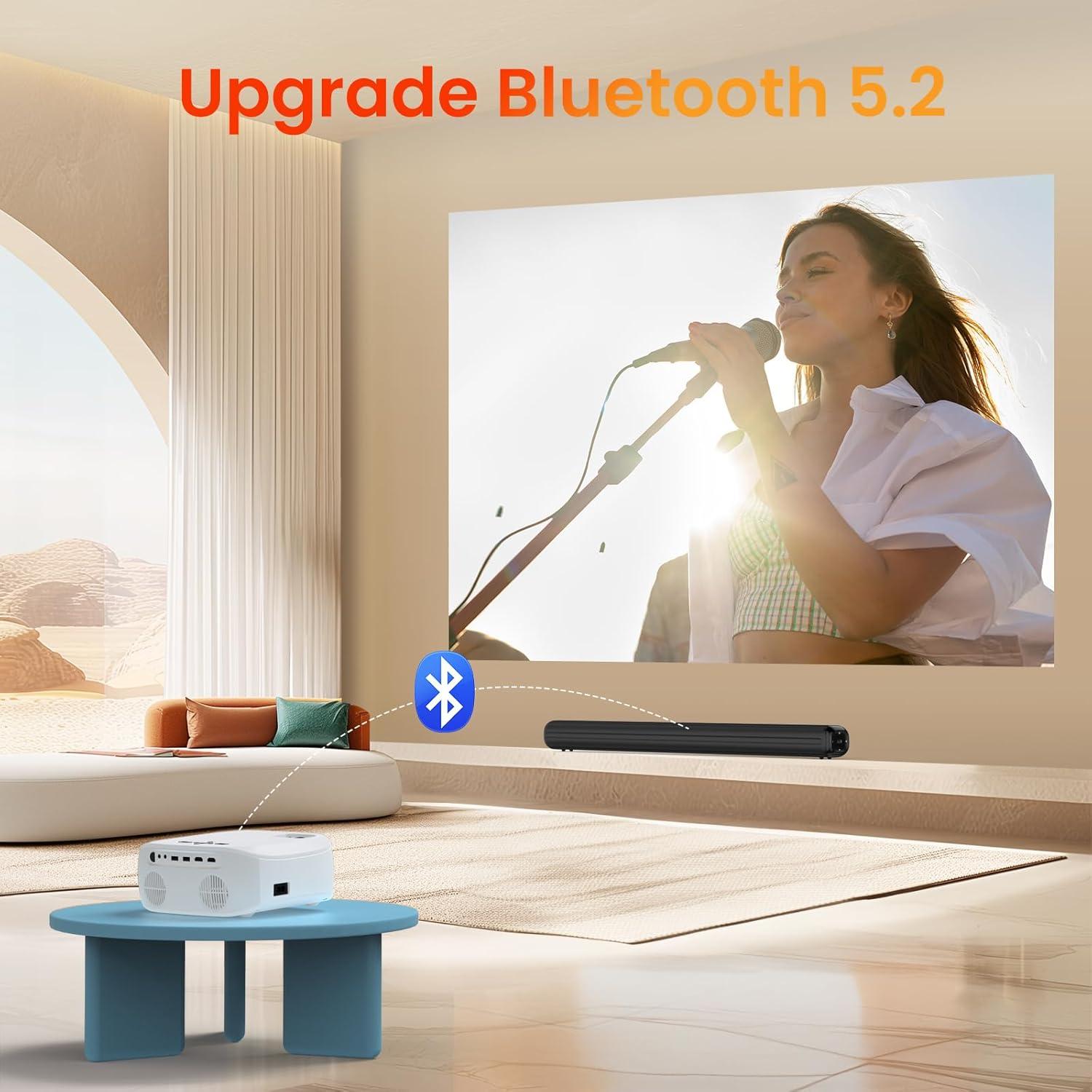 Proyector HAPPRUN F5 Full HD 1080P 12000L WiFi Bluetooth