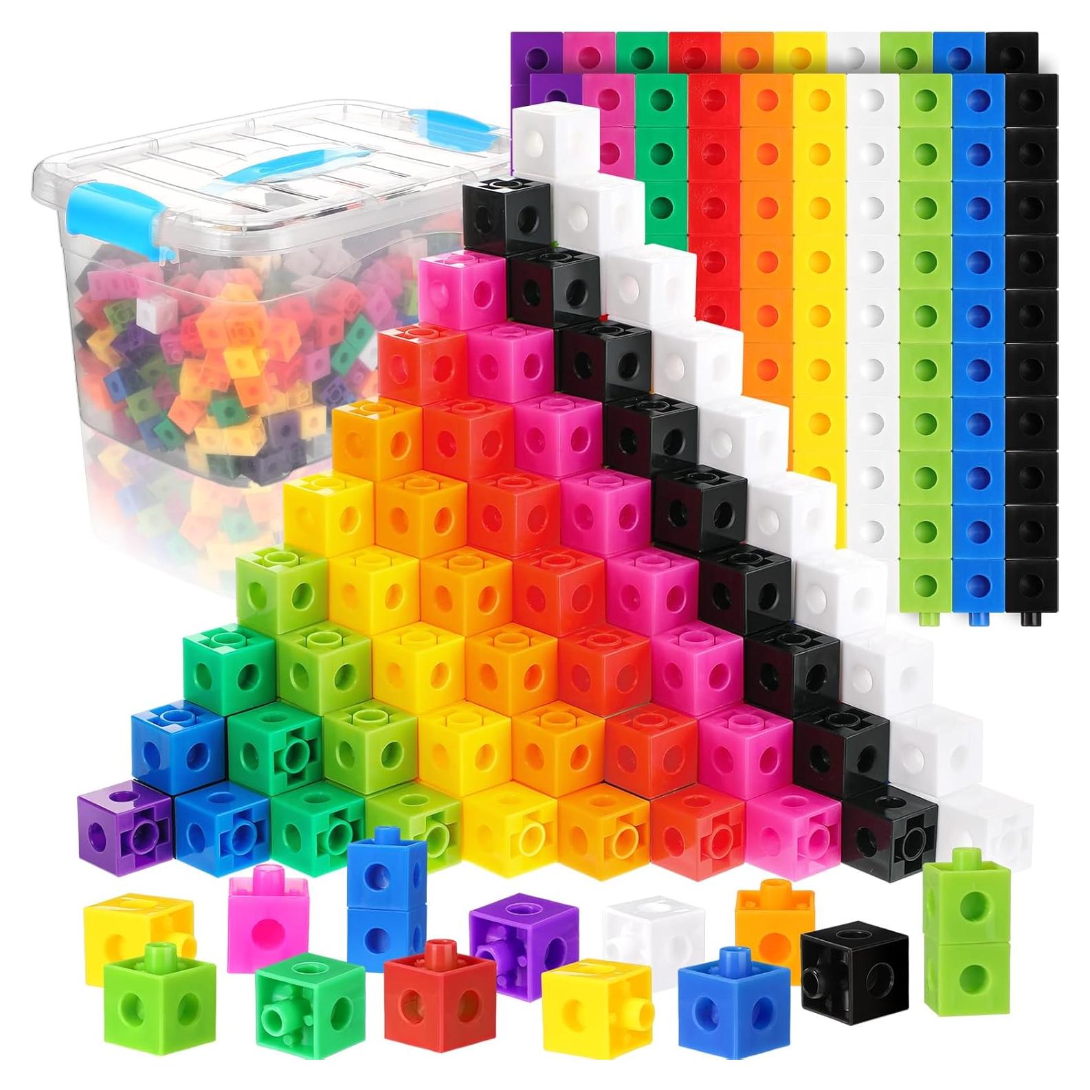Cubos Enlazables de Matemáticas Jenaai 400 Pcs Multicolor