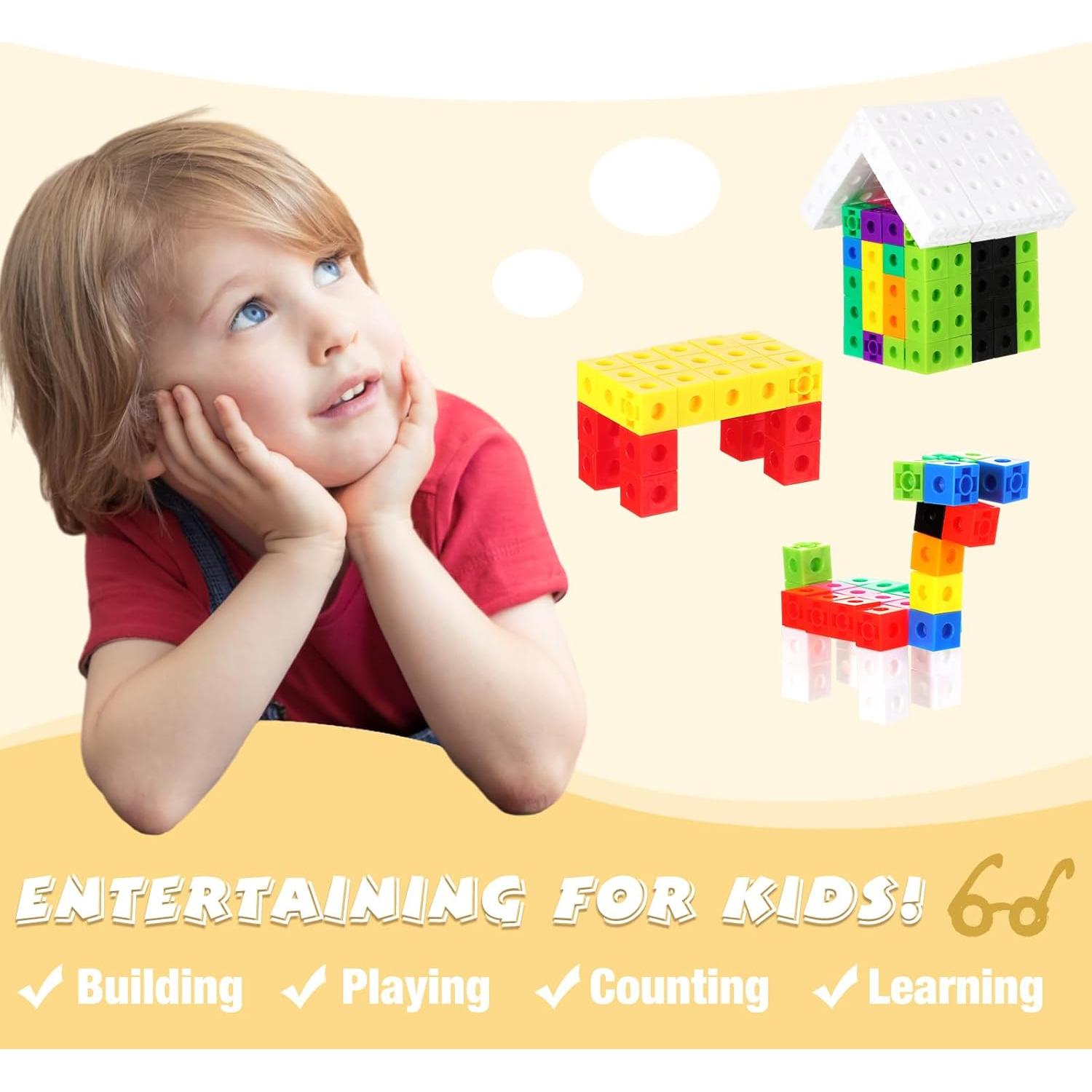 Cubos Enlazables de Matemáticas Jenaai 400 Pcs Multicolor