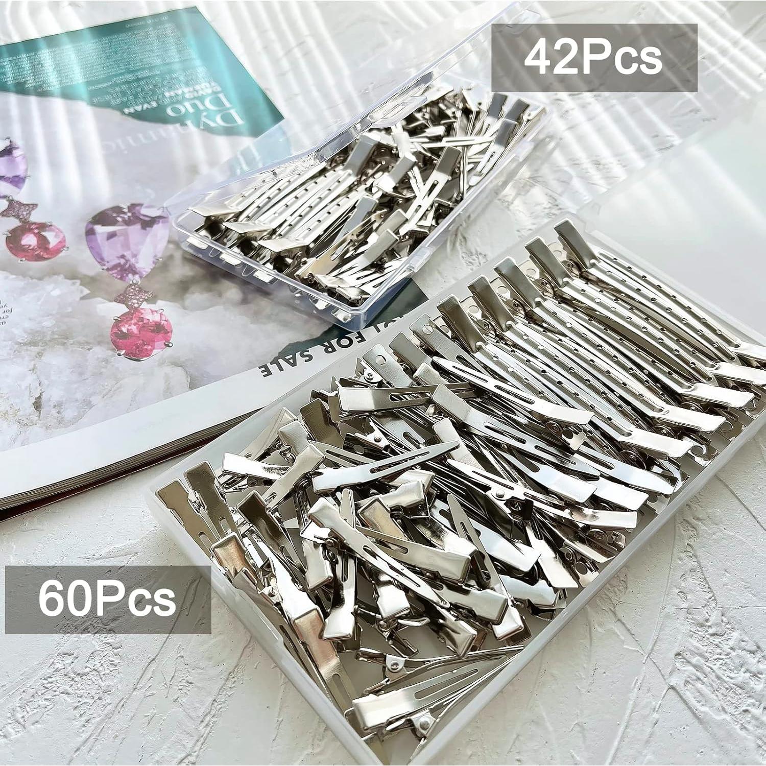 60 Clips de Pelo de Metal HiJeaton con Estuche - Variados