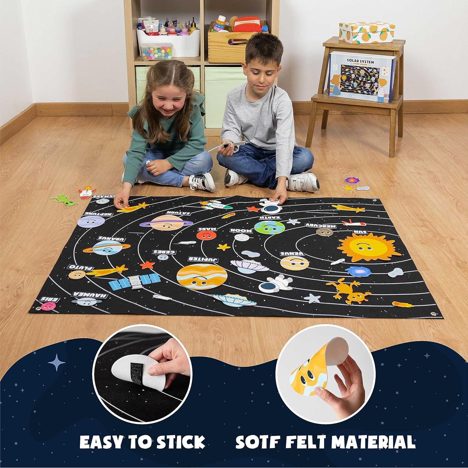 Sistema Solar para Niños BONNYCO - 61 Figuras de Fieltro