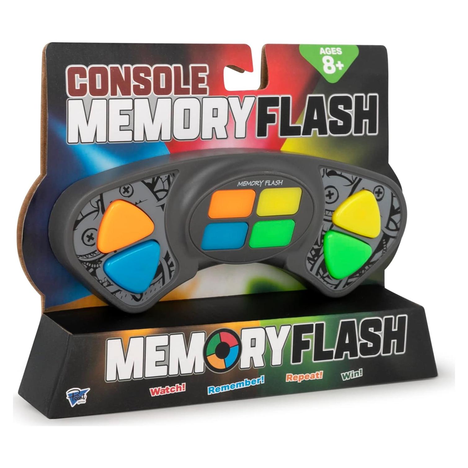 Juego de Memoria Electrónico Point Games, Portátil con Luces y Sonido