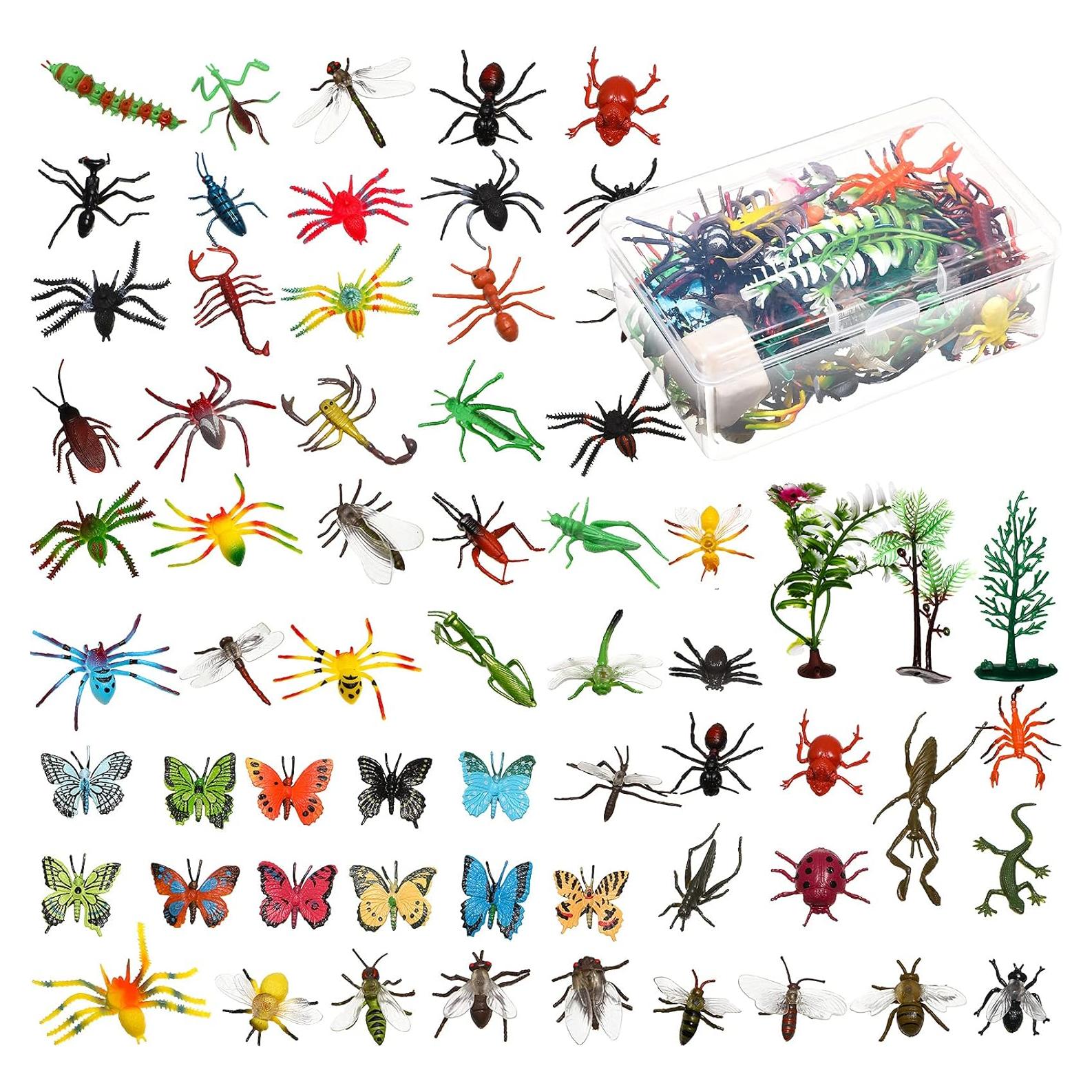 75 Juguetes de Insectos de Plástico Gejoy - Realistas y Variados