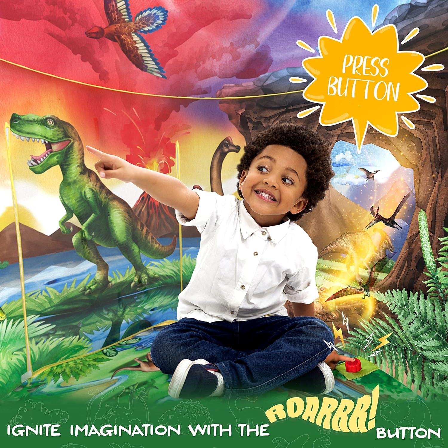 Carpa Pop Up W&O Dinosaurios con Sonido - 101.6x101.6cm