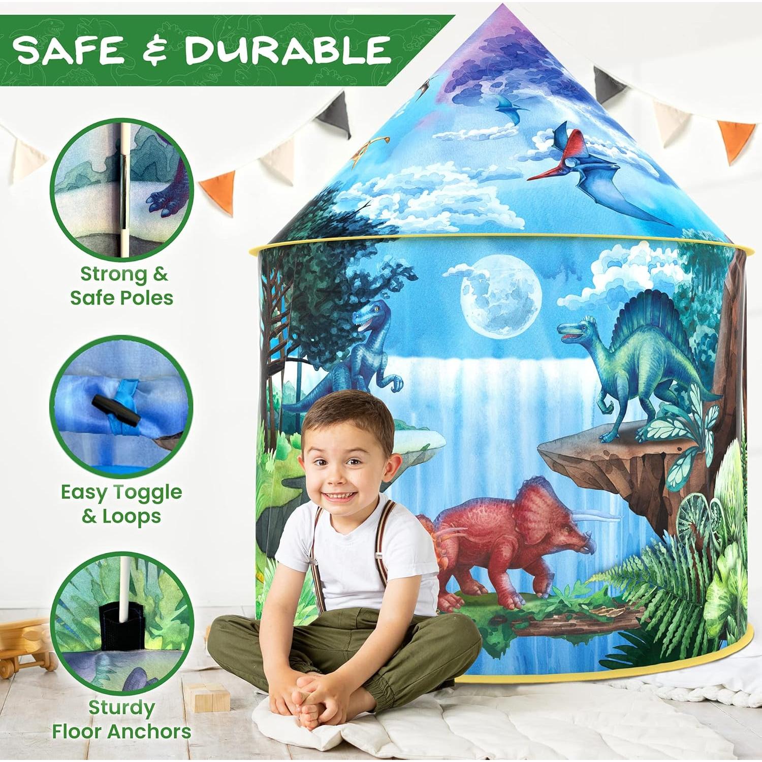 Carpa Pop Up W&O Dinosaurios con Sonido - 101.6x101.6cm