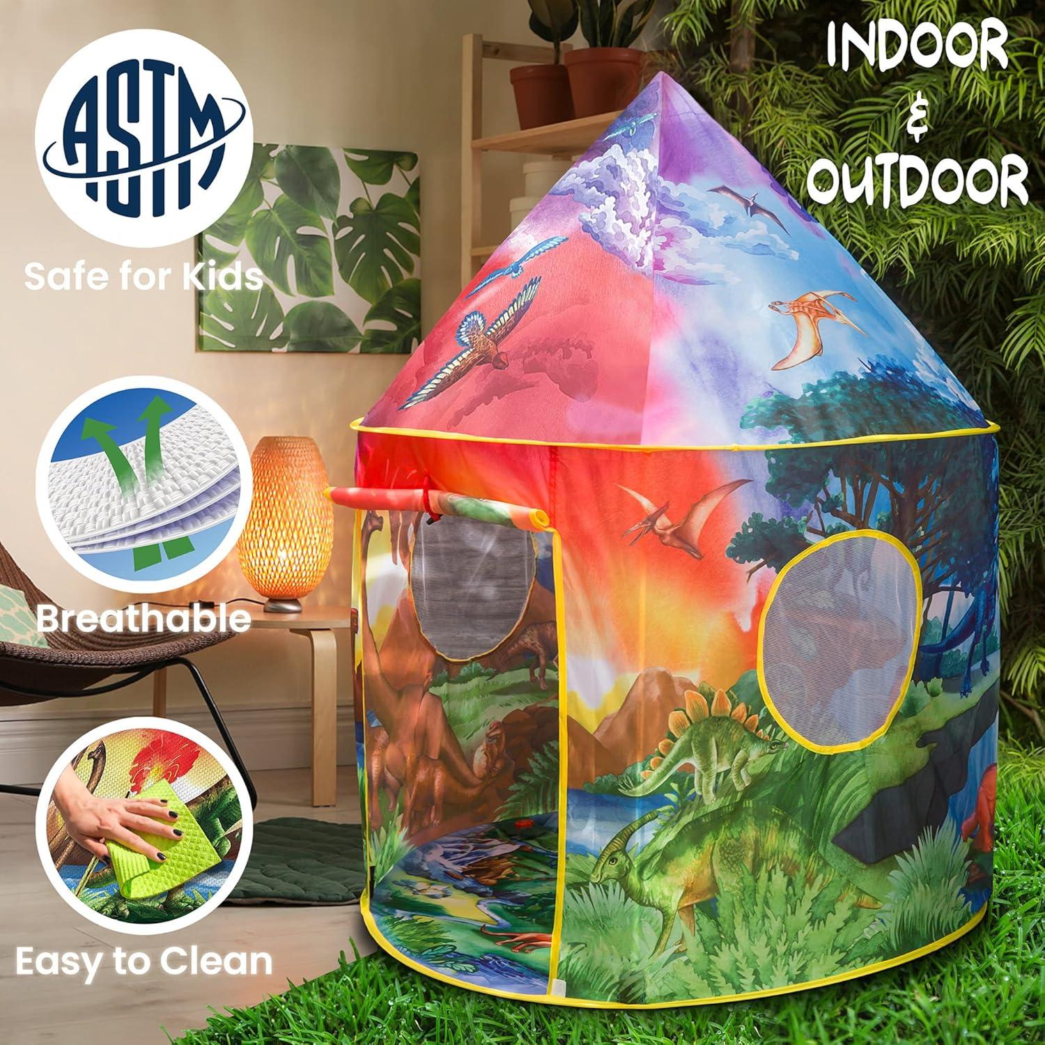 Carpa Pop Up W&O Dinosaurios con Sonido - 101.6x101.6cm
