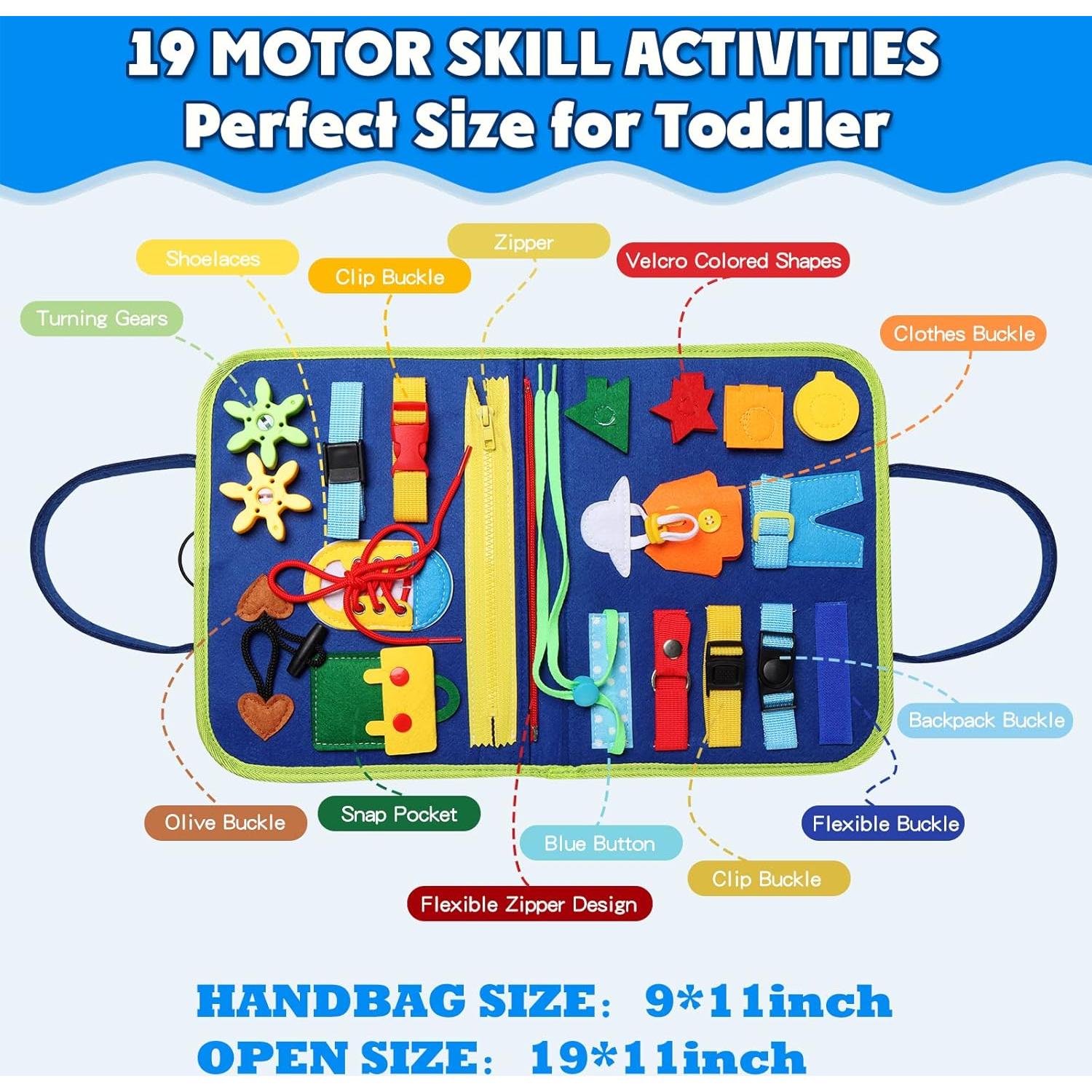 Juguete Montessori Guolely Busy Board Azul 36 meses - 6 años