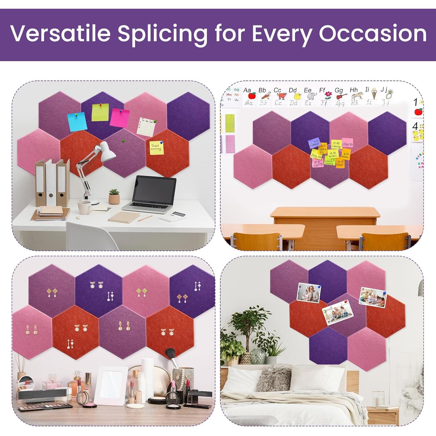 Paquete de 8 Paneles Acústicos Aipiahio Morado 30x25.9 cm