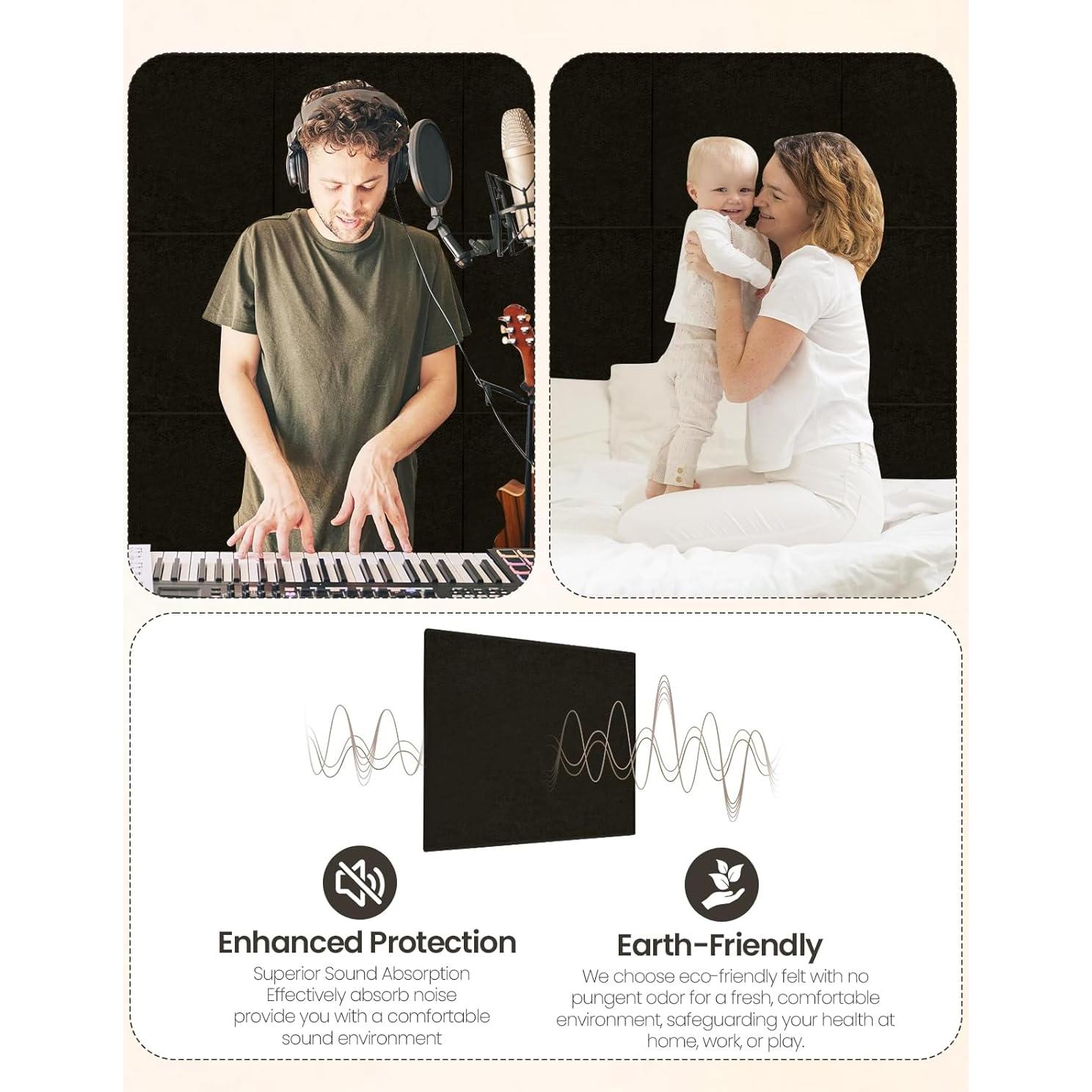 Tablero de Corcho Grande Aipiahio 91x61 cm Negro 12 Piezas