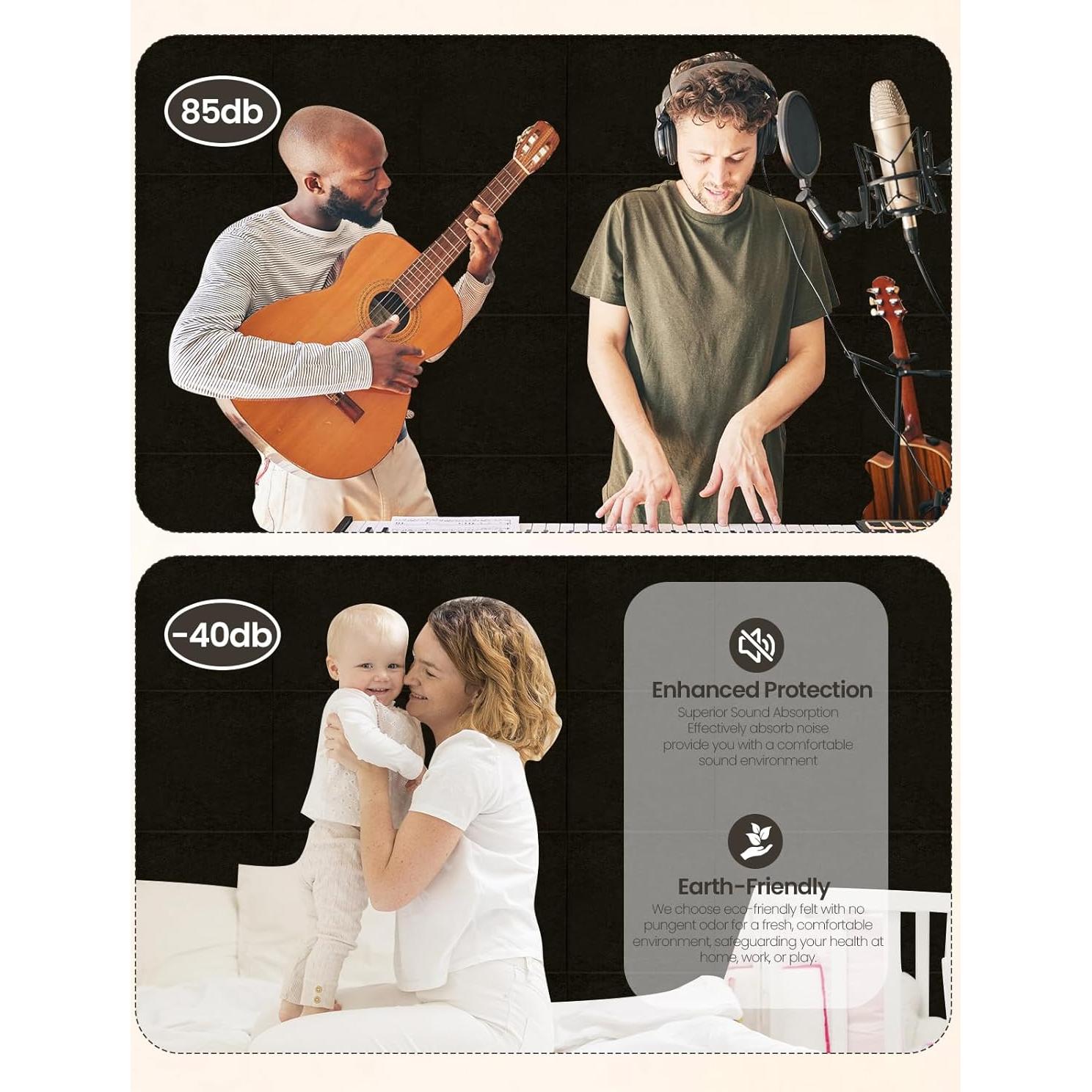 Tablero de Corcho Grande Aipiahio 91x61 cm Negro 12 Piezas