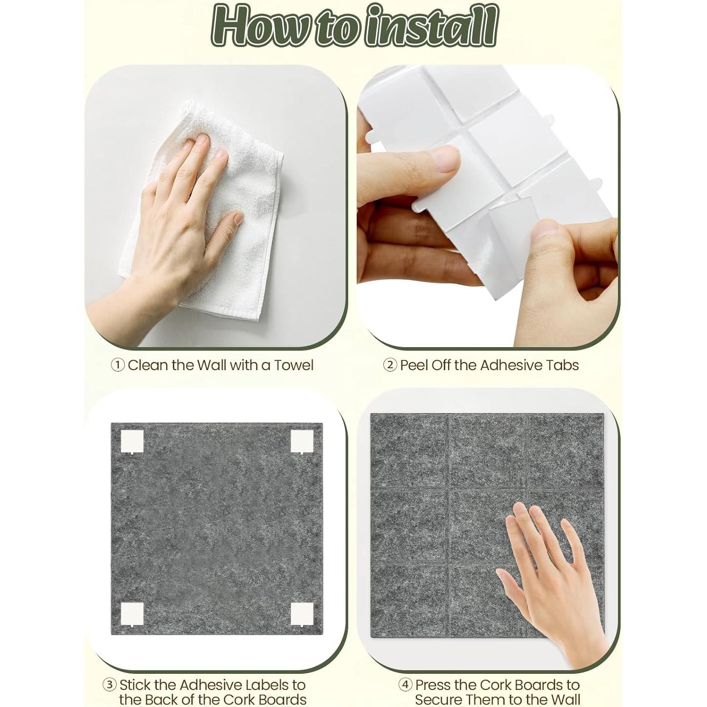 Tablero de Corcho Modular Aipiahio 9 Cuadrantes Gris 91x61 cm