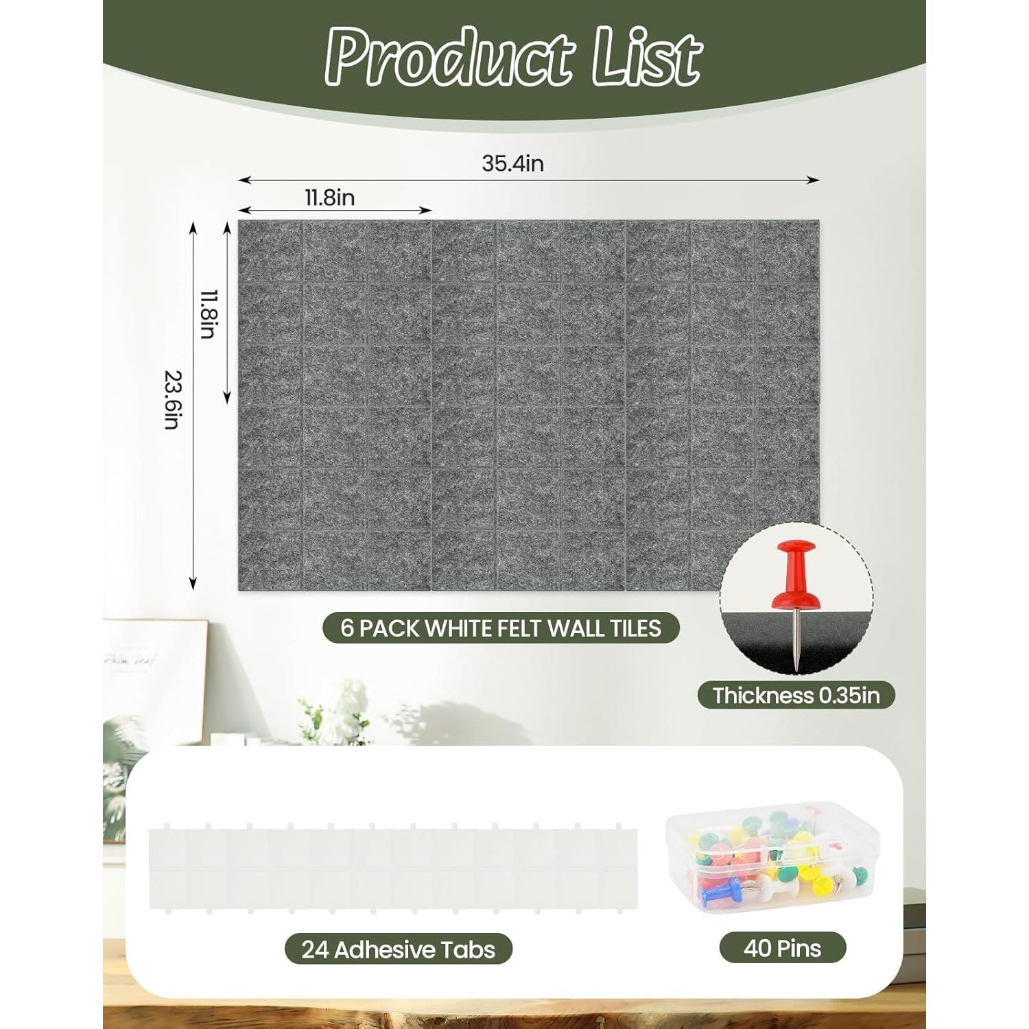 Tablero de Corcho Modular Aipiahio 9 Cuadrantes Gris 91x61 cm