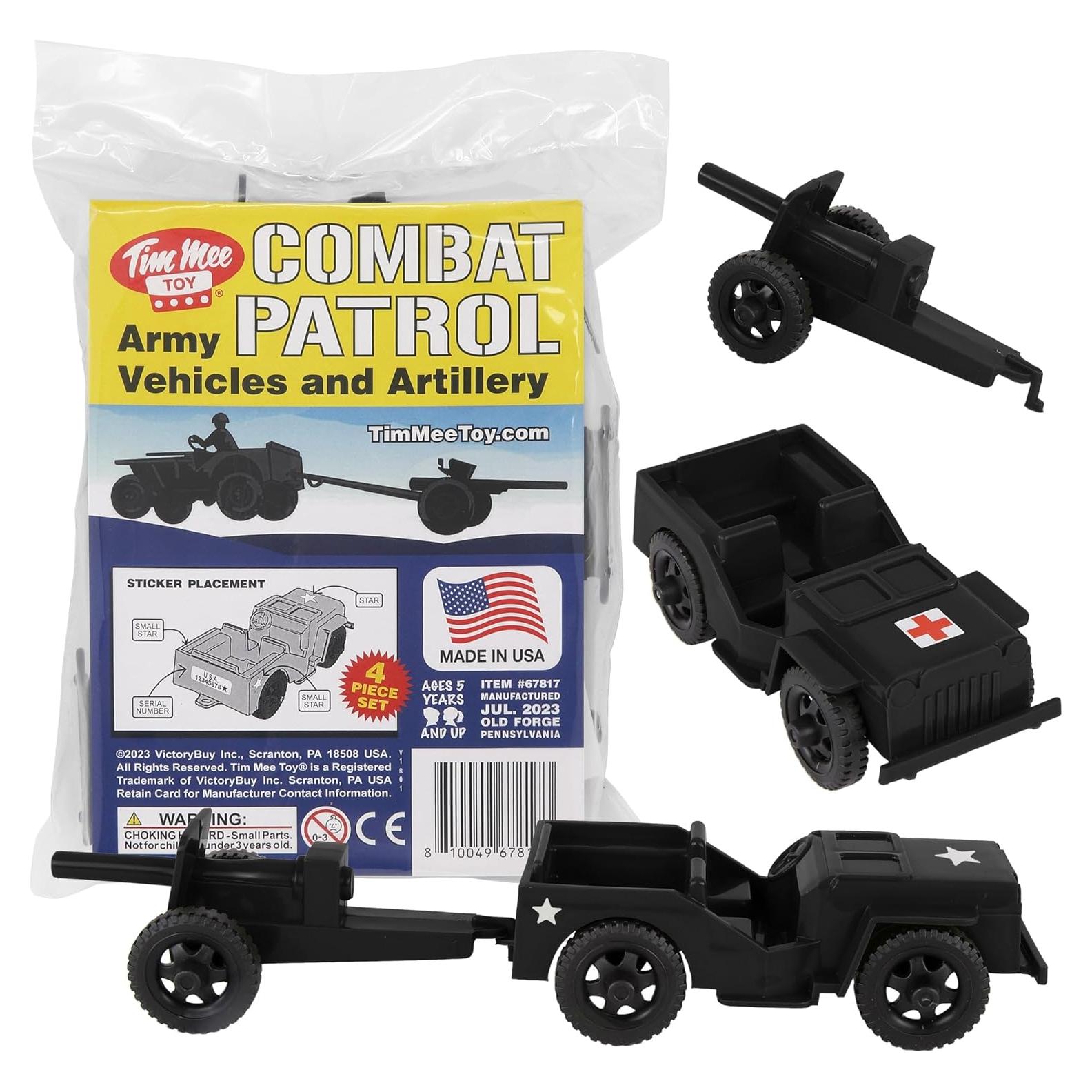 TimMee Patrulla de Combate Willys y Artillería Antitanque 4pc