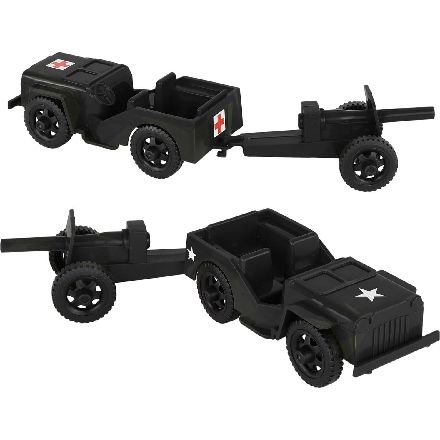 TimMee Patrulla de Combate Willys y Artillería Antitanque 4pc