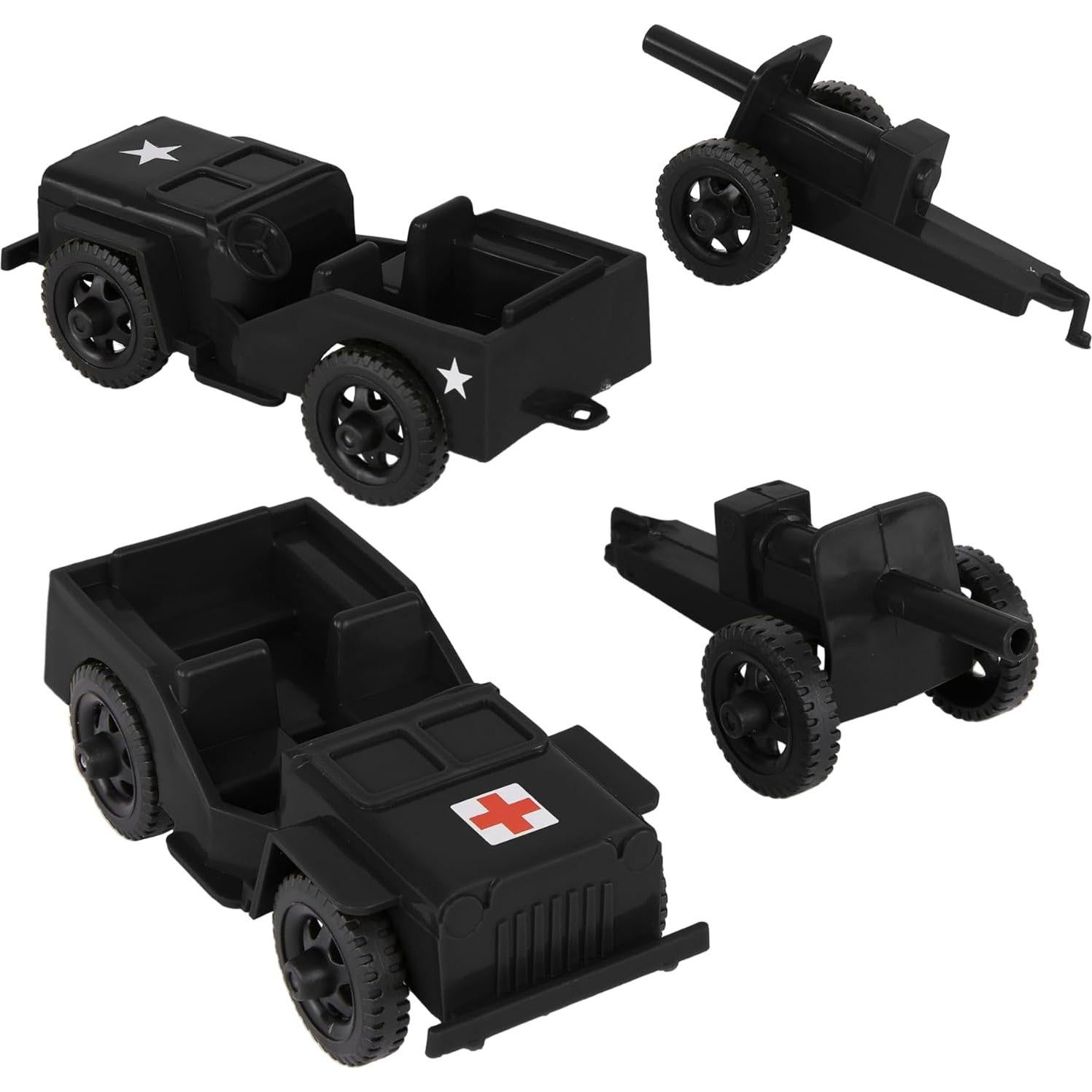 TimMee Patrulla de Combate Willys y Artillería Antitanque 4pc