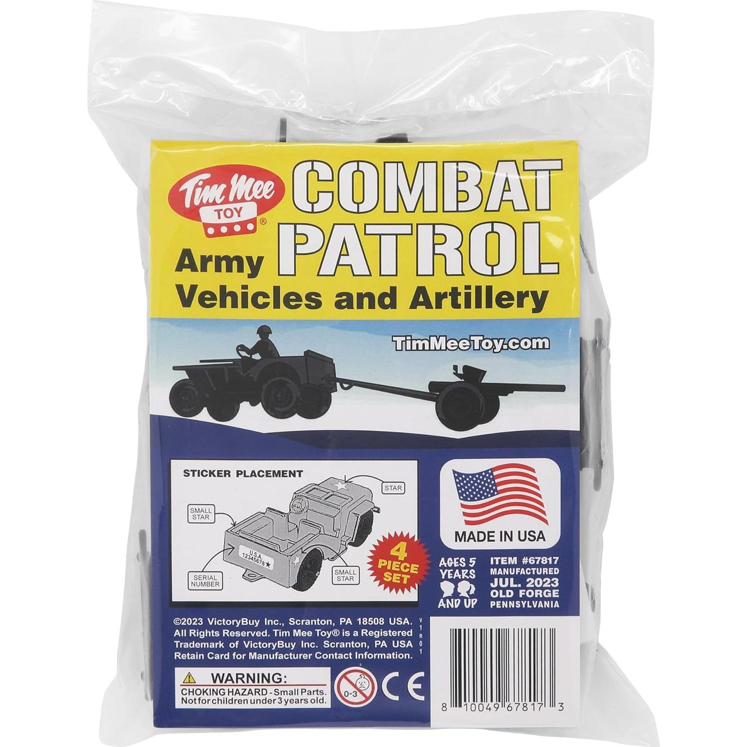 TimMee Patrulla de Combate Willys y Artillería Antitanque 4pc