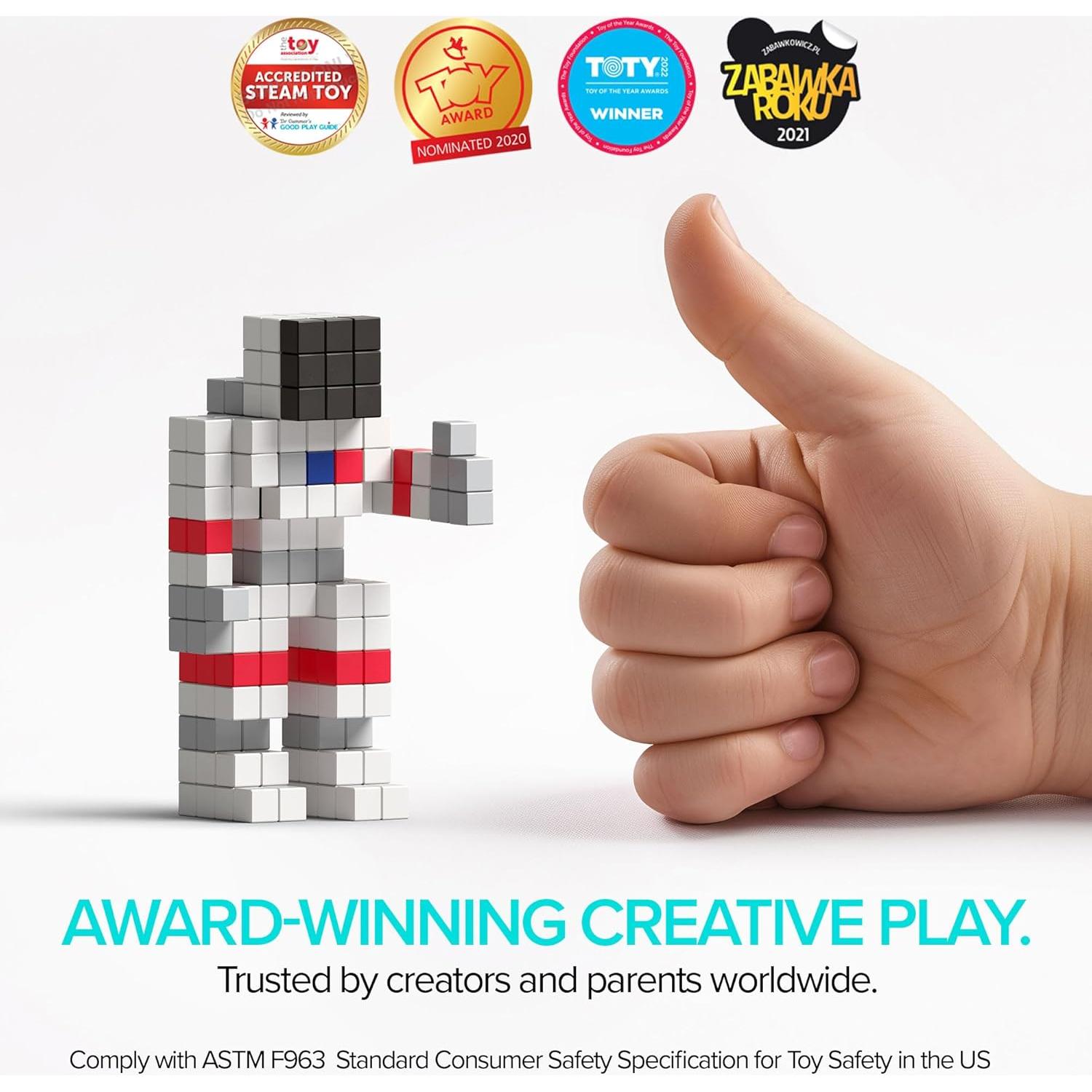 PIXIO Amphibio - Juguete de Bloques Magnéticos 60 Piezas 8mm