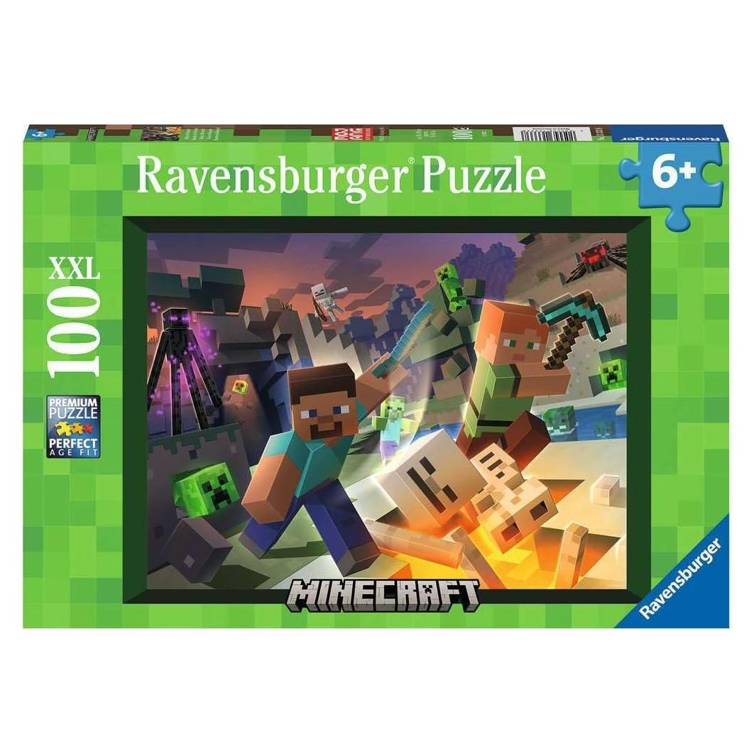 Rompecabezas Ravensburger Monster Minecraft 100 Piezas XXL
