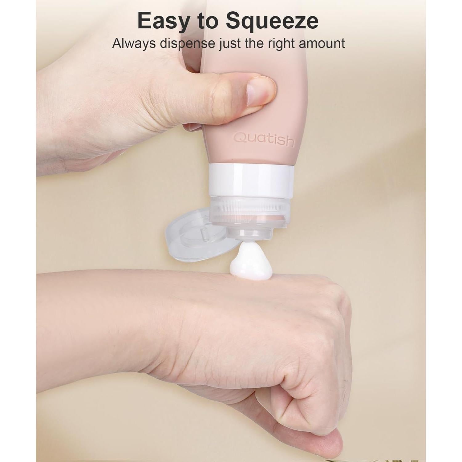 Botellas de Viaje Quatish 3 oz A Prueba de Fugas - 4 Paquete