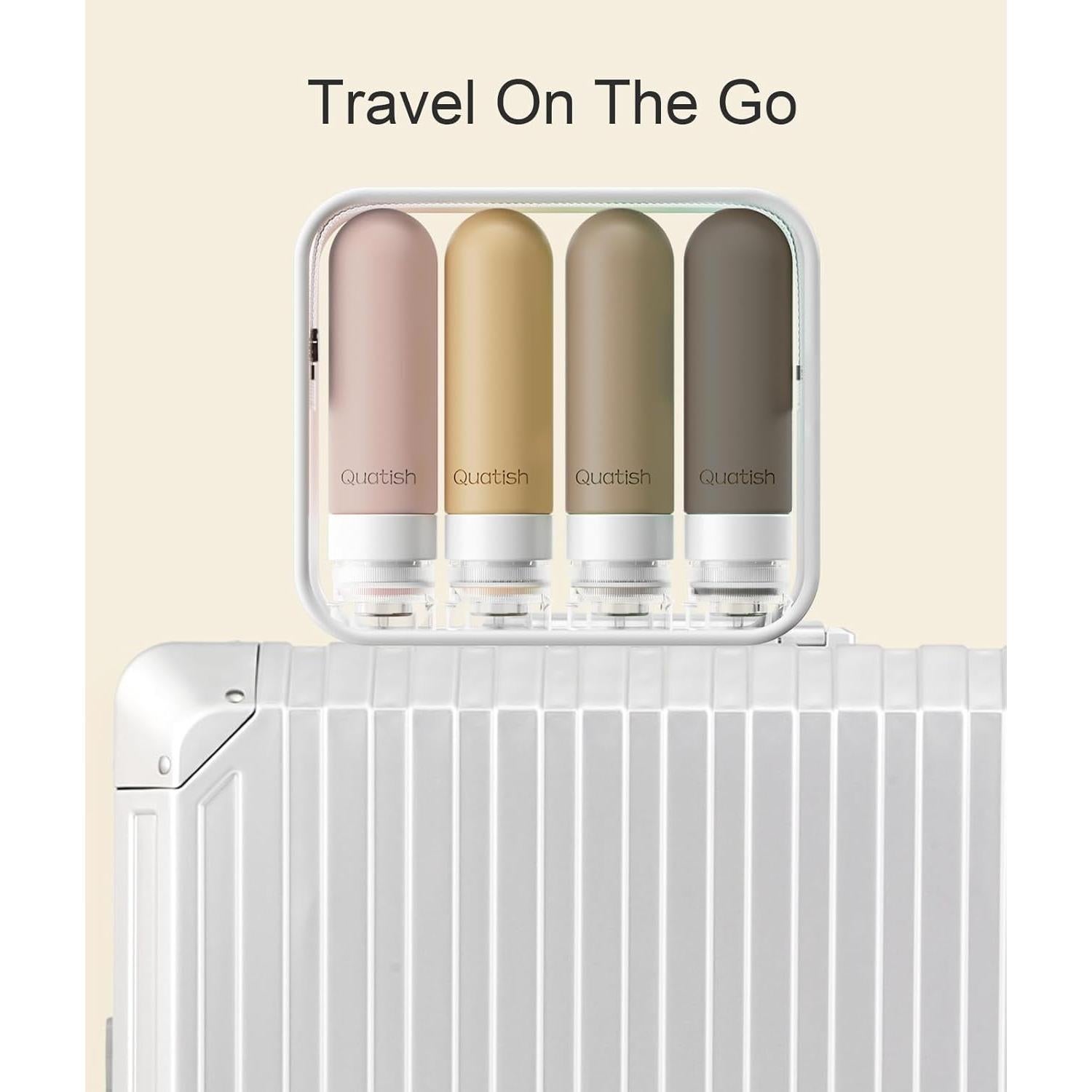 Botellas de Viaje Quatish 3 oz A Prueba de Fugas - 4 Paquete