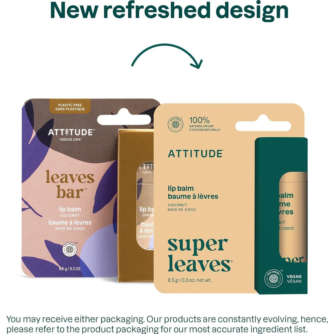 Bálsamo Labial ATTITUDE Coco 8.5g Natural Vegano EWG