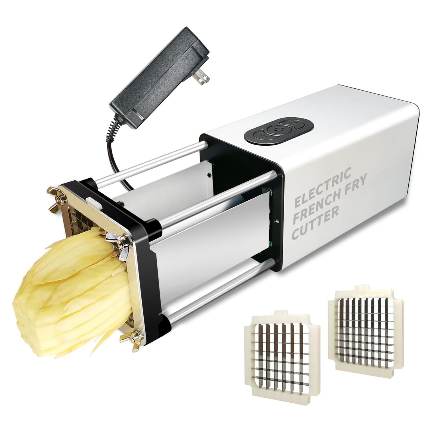 Cortador de Papas Fritas Eléctrico Fstcrt Acero Inoxidable 2 Tamaños