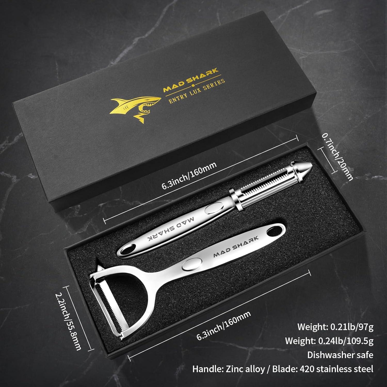 Peladores de Verduras MAD SHARK Acero Inoxidable 2 Piezas