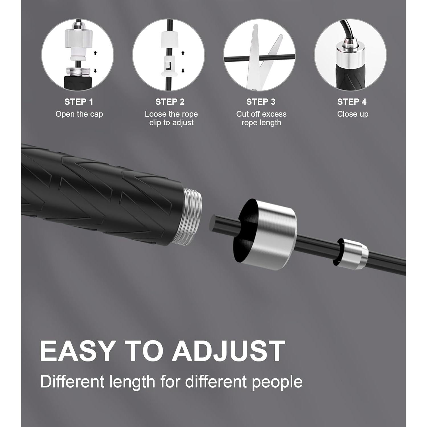 Cuerda de Salto Ajustable AUMCDIK para Fitness y Boxeo