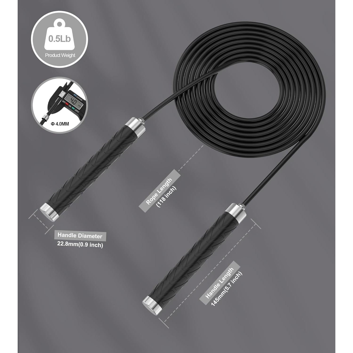 Cuerda de Salto Ajustable AUMCDIK para Fitness y Boxeo