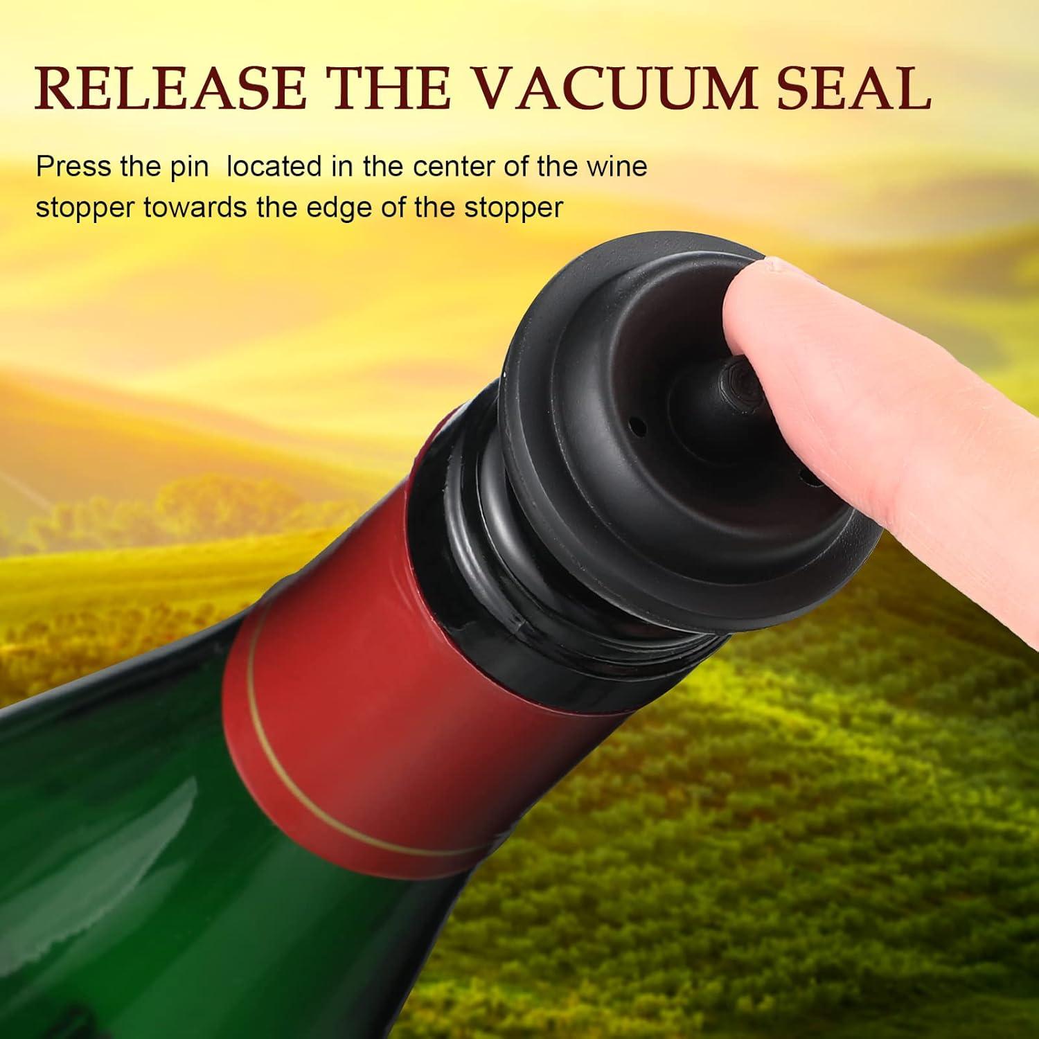 18 Piezas Bomba de Conservación de Vino Honoson - Selladores Reutilizables