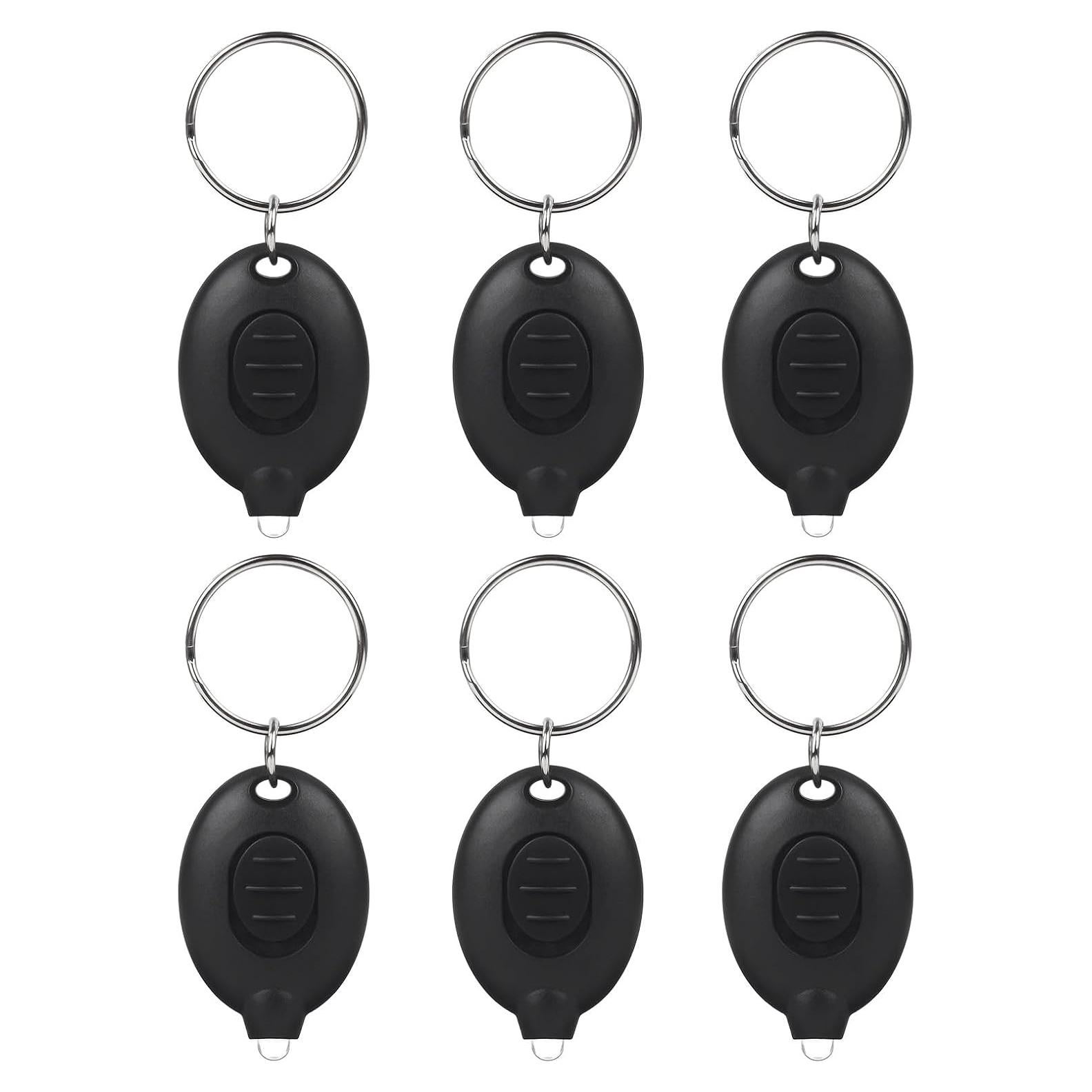 6 Linternas LED de Llavero Uaimvie Ultra Brillantes Negras