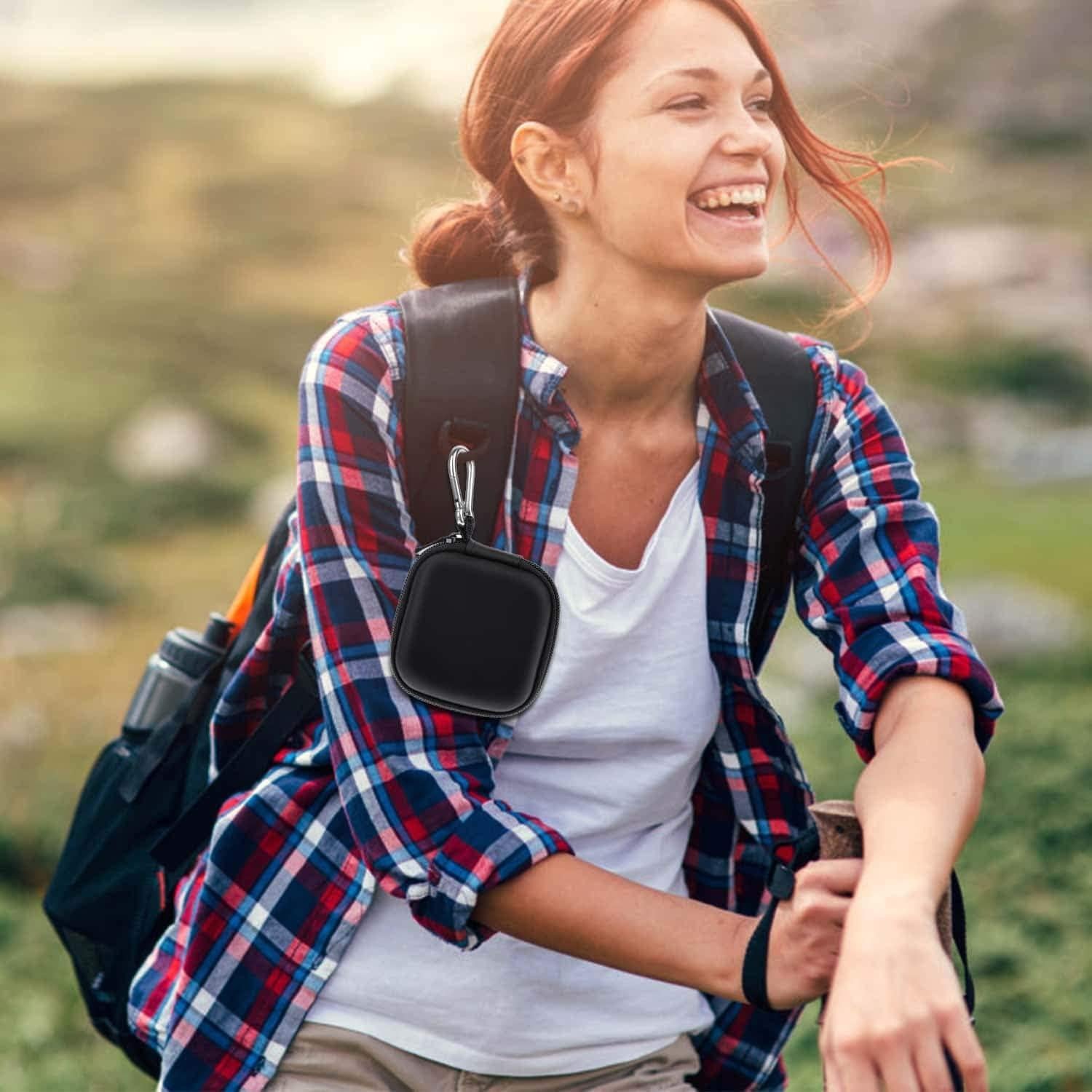 Funda para Auriculares Cridoz con Carabiner Acero Inoxidable