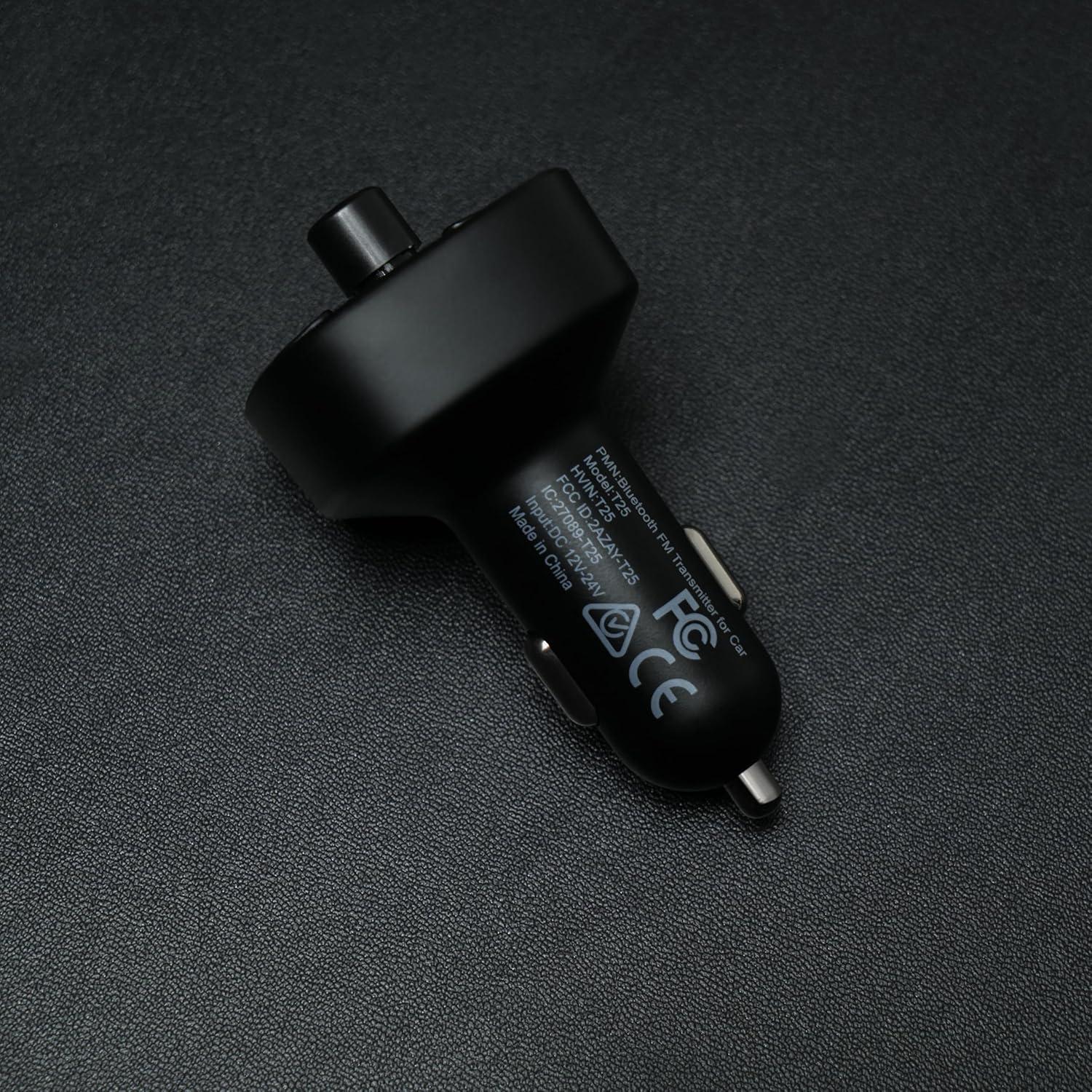 Transmisor FM Inalámbrico LENCENT T25 con Carga Dual USB