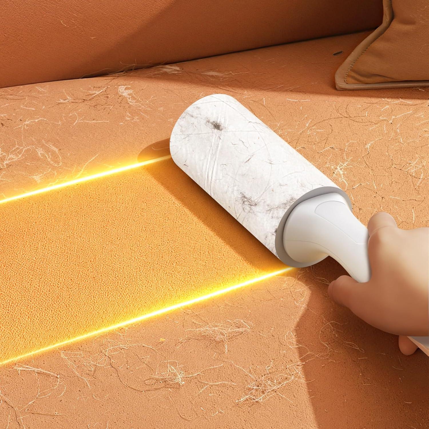 Rodillo Adhesivo Beitophome 100 Hojas Extra Pegajoso para Pelo de Mascota