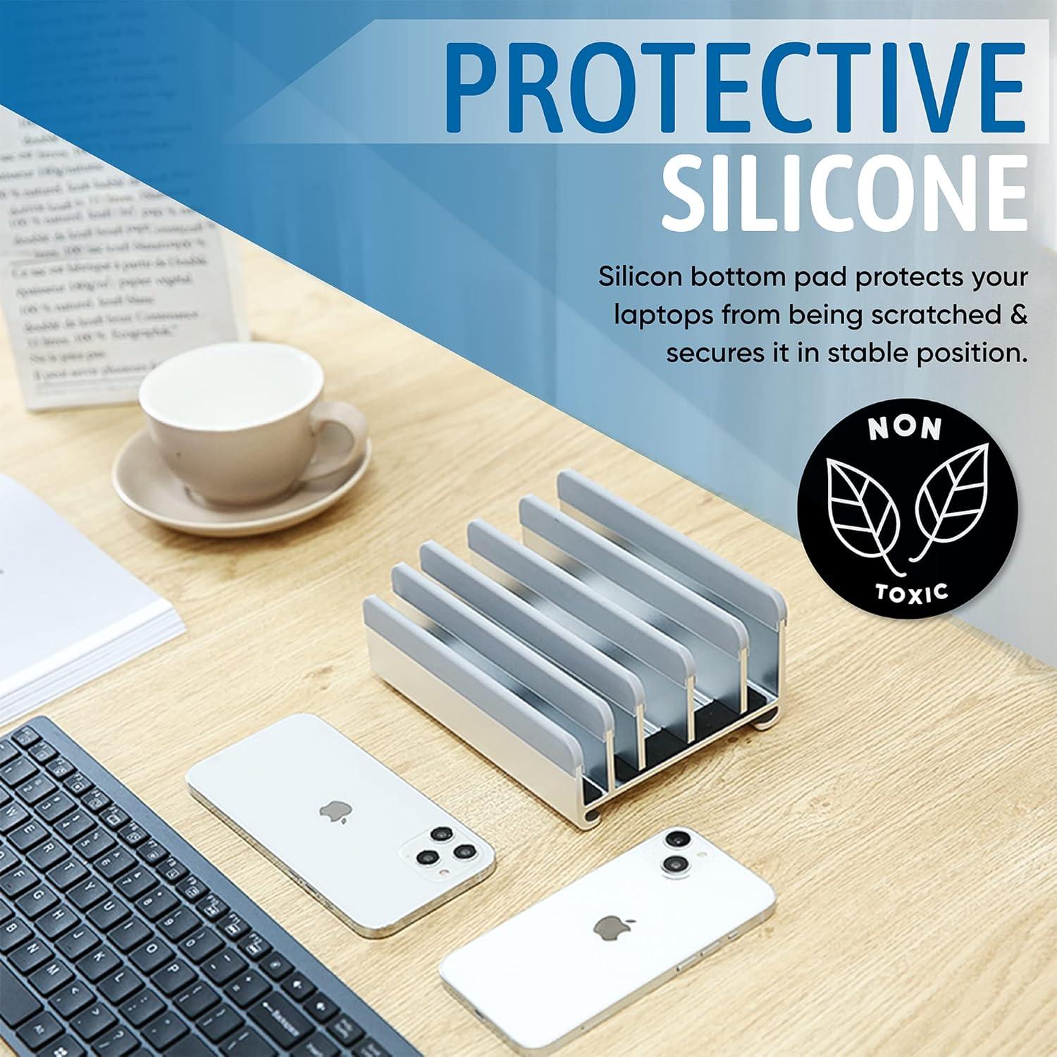 Soporte Ajustable para Laptop Elestoria - 5 Dispositivos, Aluminio