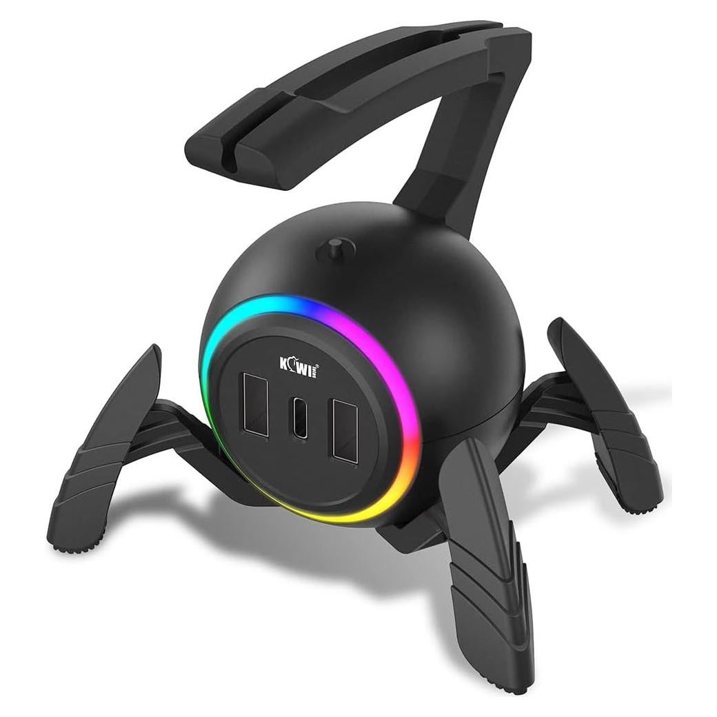 Soporte para Cable de Ratón KIWIFOTOS RGB con Hub USB 2 Puertos