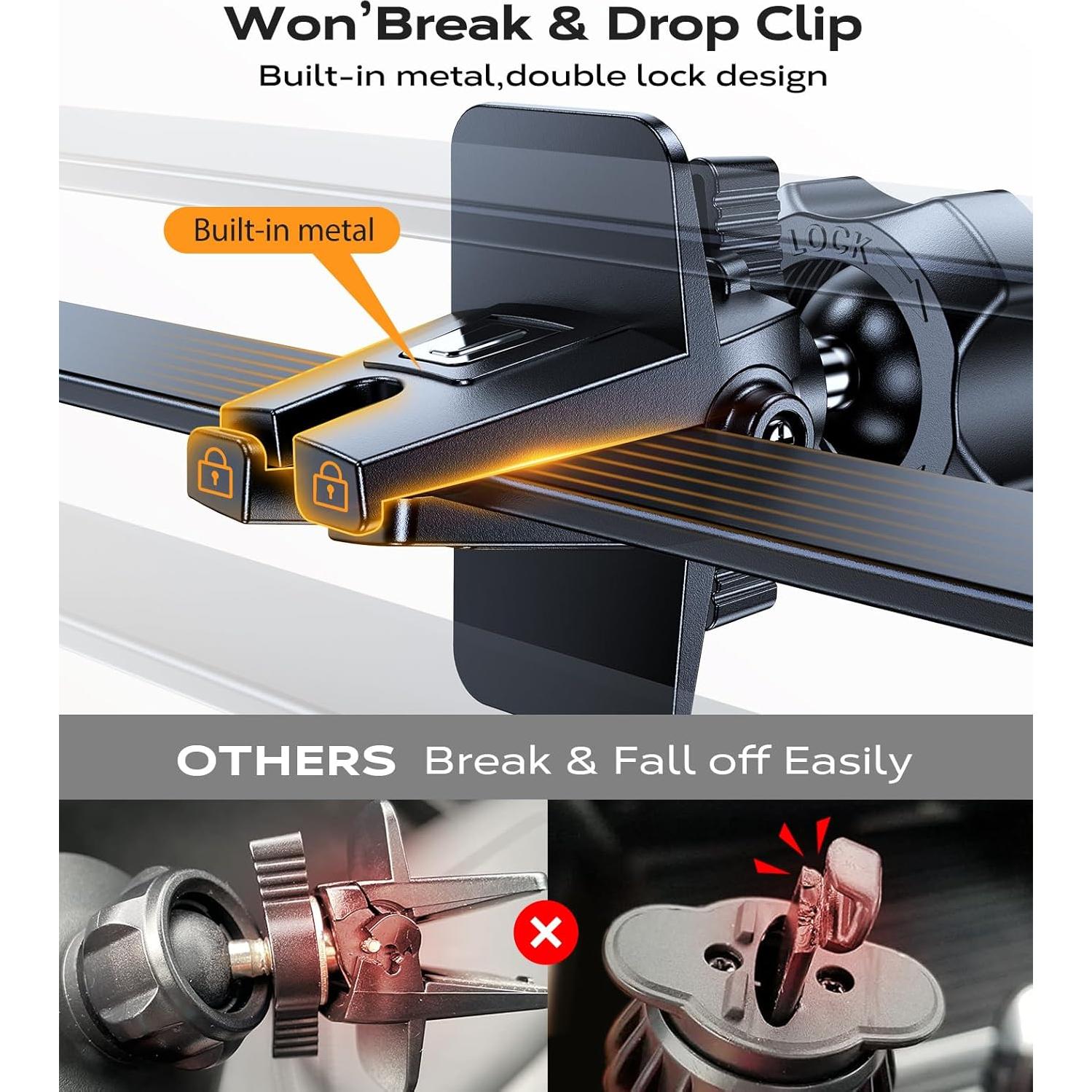 Soporte para Teléfono de Coche VICSEED Ultra Estable Negro