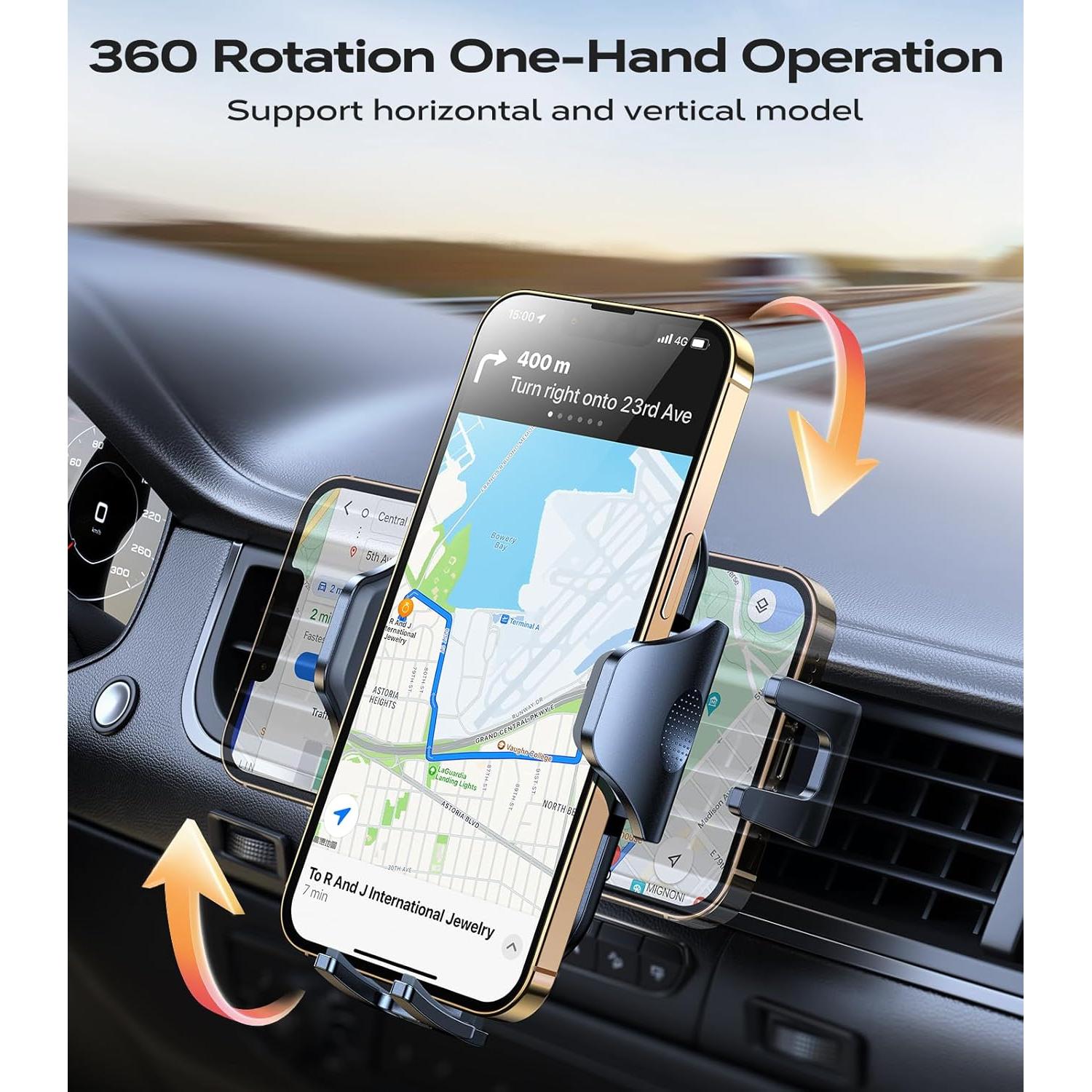 Soporte para Teléfono de Coche VICSEED Ultra Estable Negro