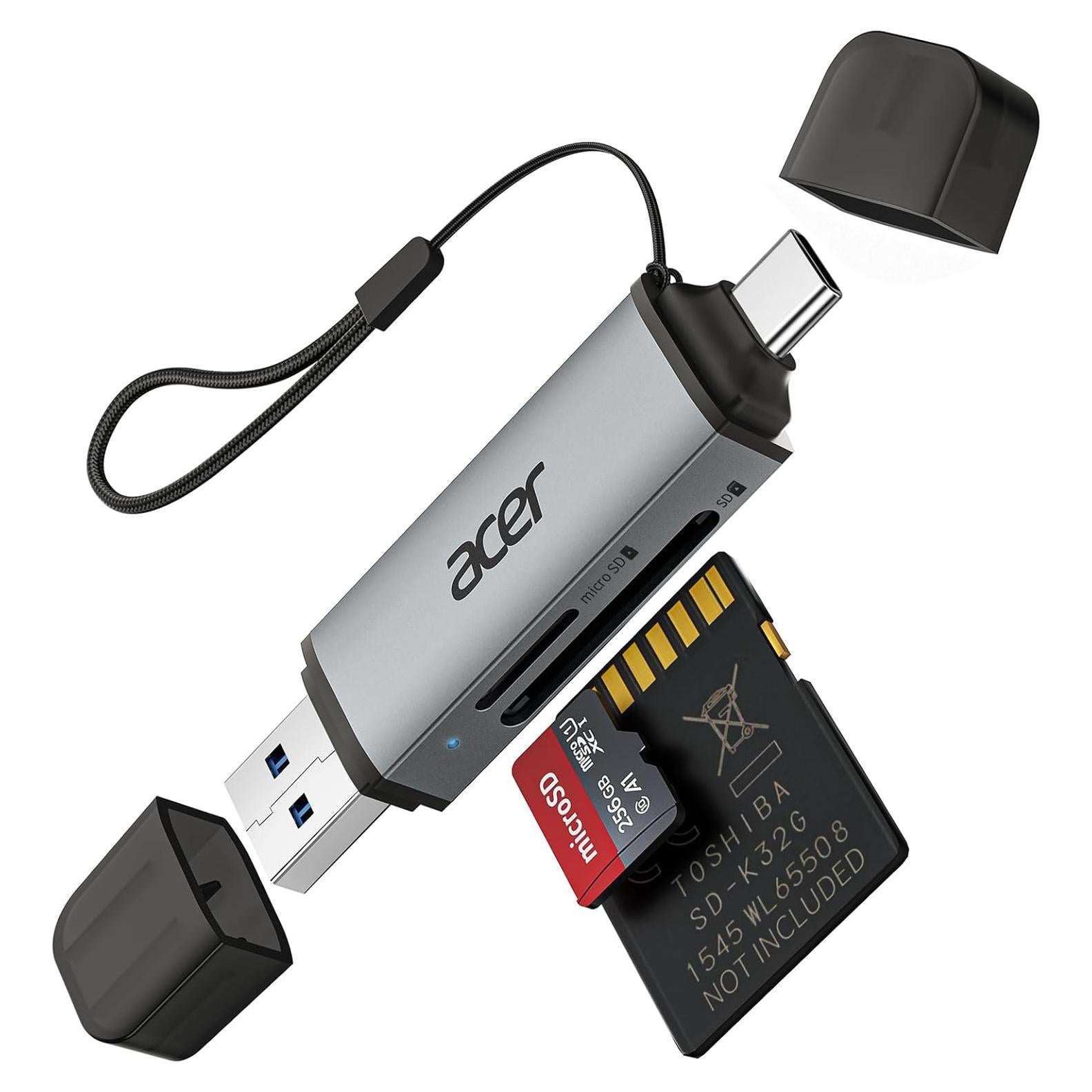 Lector de Tarjeta SD Acer ODK4E0 USB-C 3.0 Doble Ranura