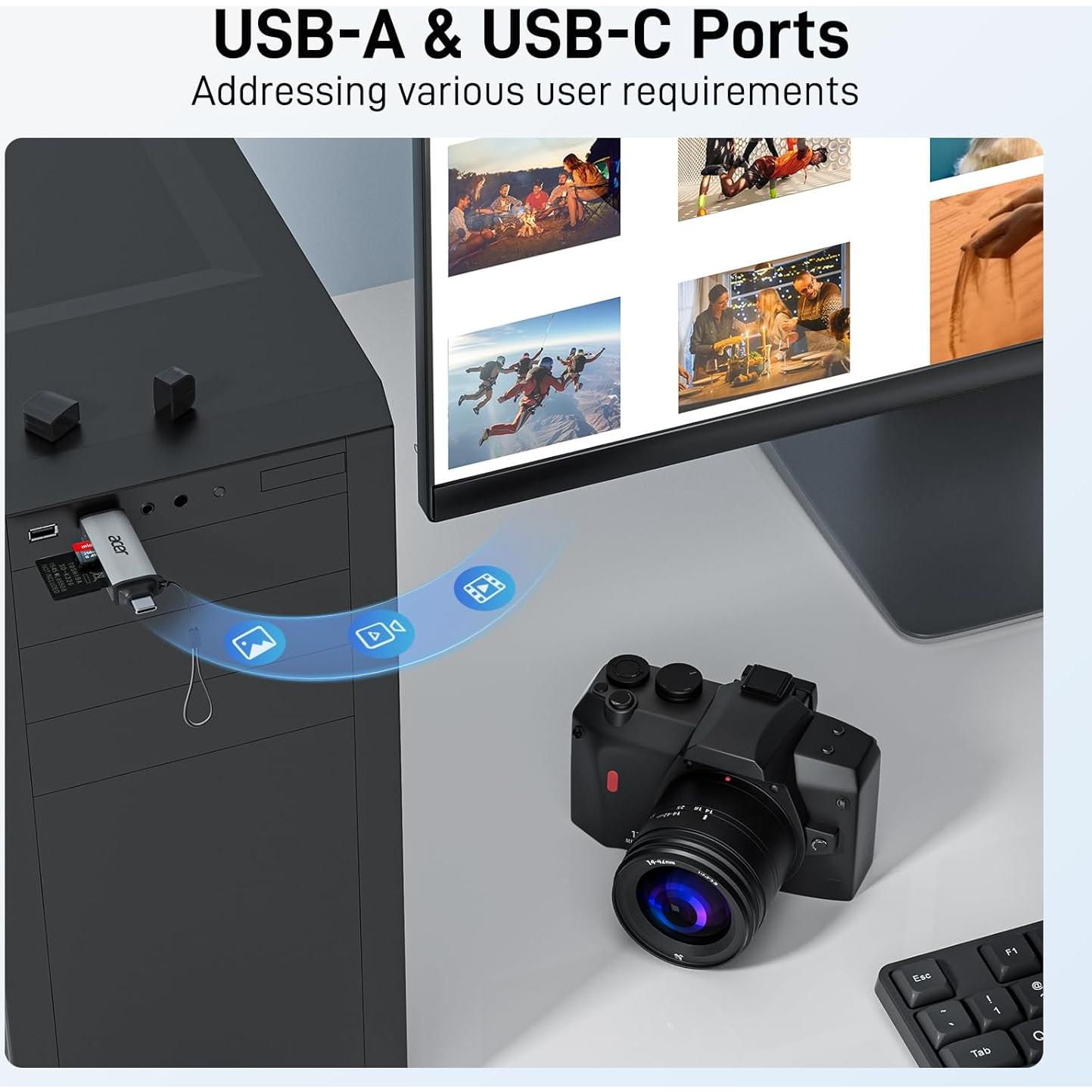 Lector de Tarjeta SD Acer ODK4E0 USB-C 3.0 Doble Ranura