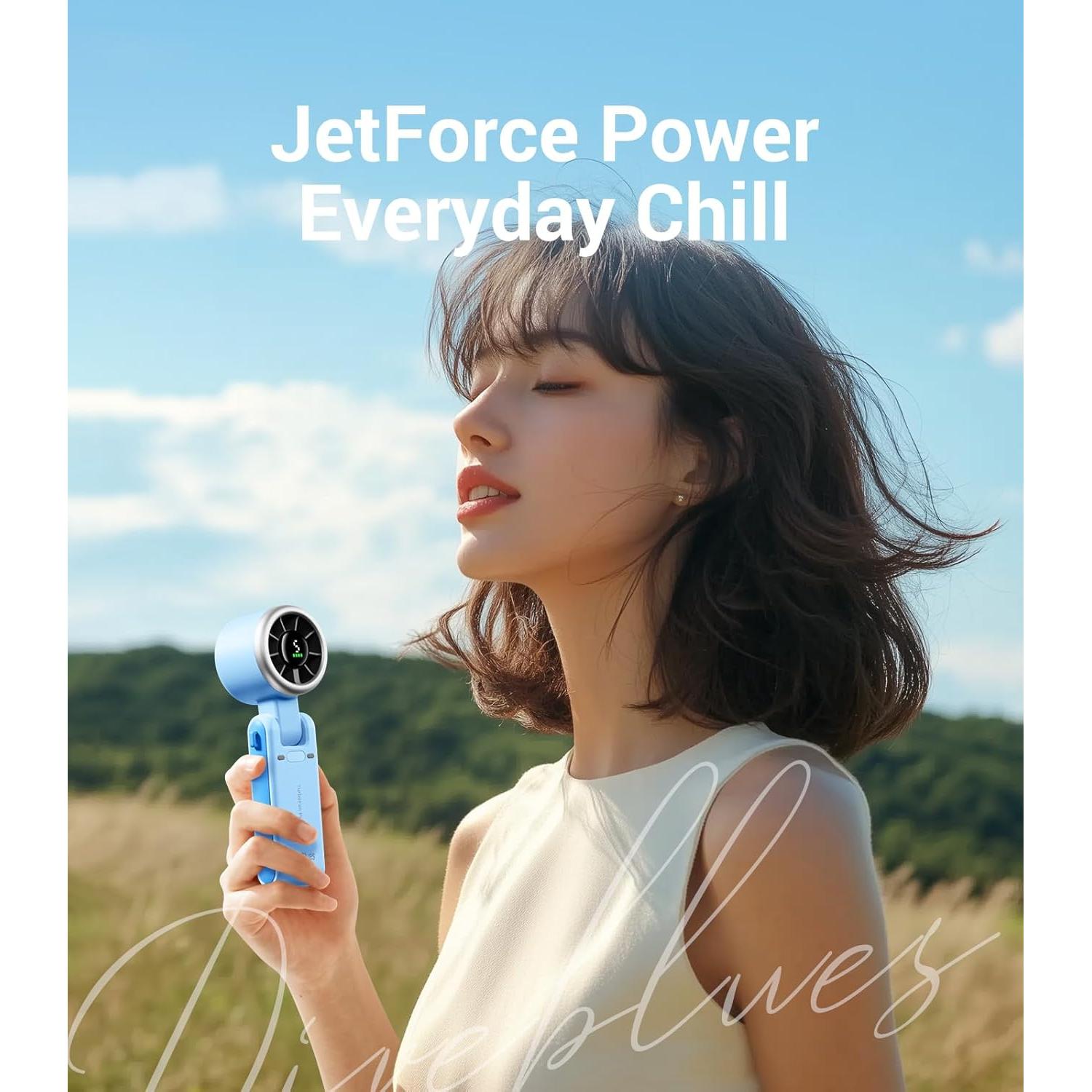 Ventilador Turbo Portátil Diveblues N607D, 5 Velocidades, 12h Batería