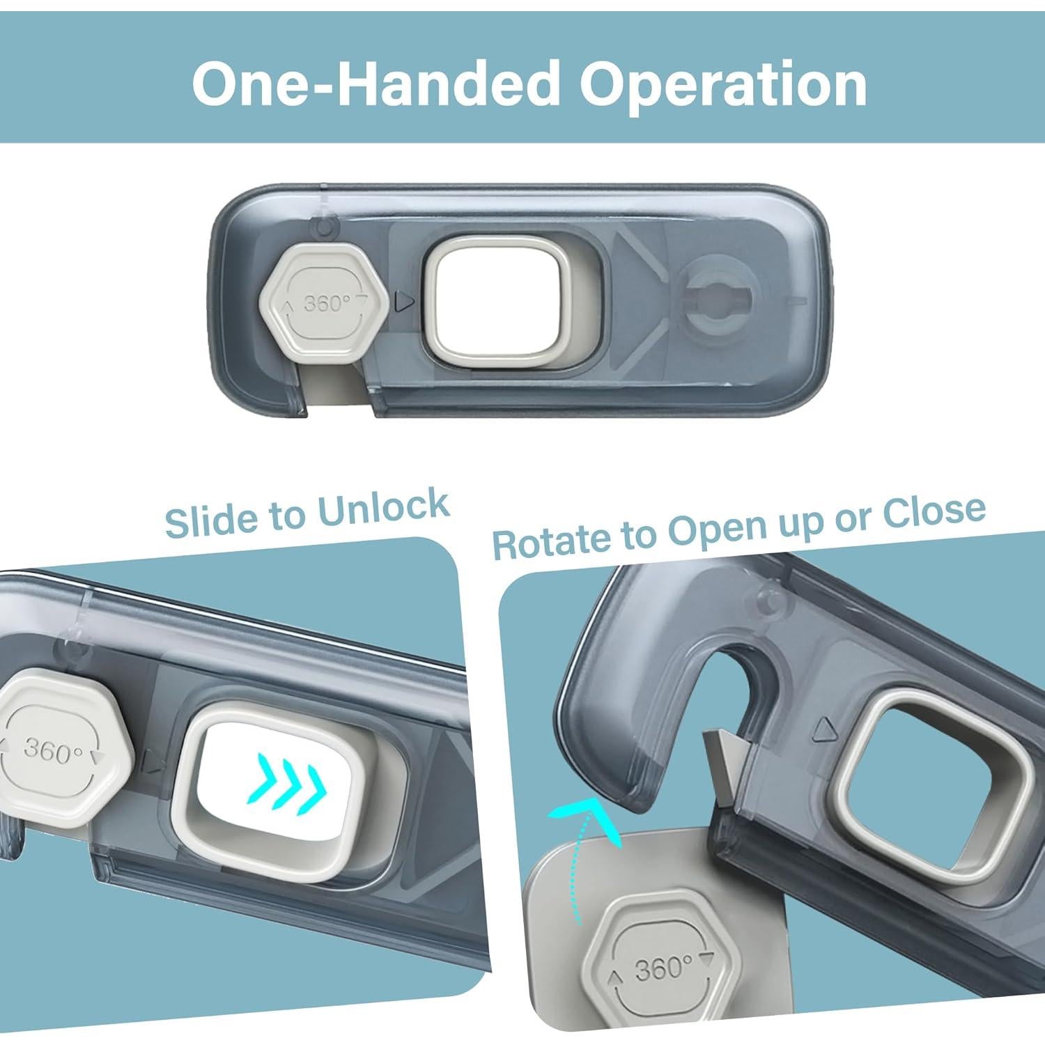 Paquete de 5 Cerraduras de Seguridad para Niños - Transparente