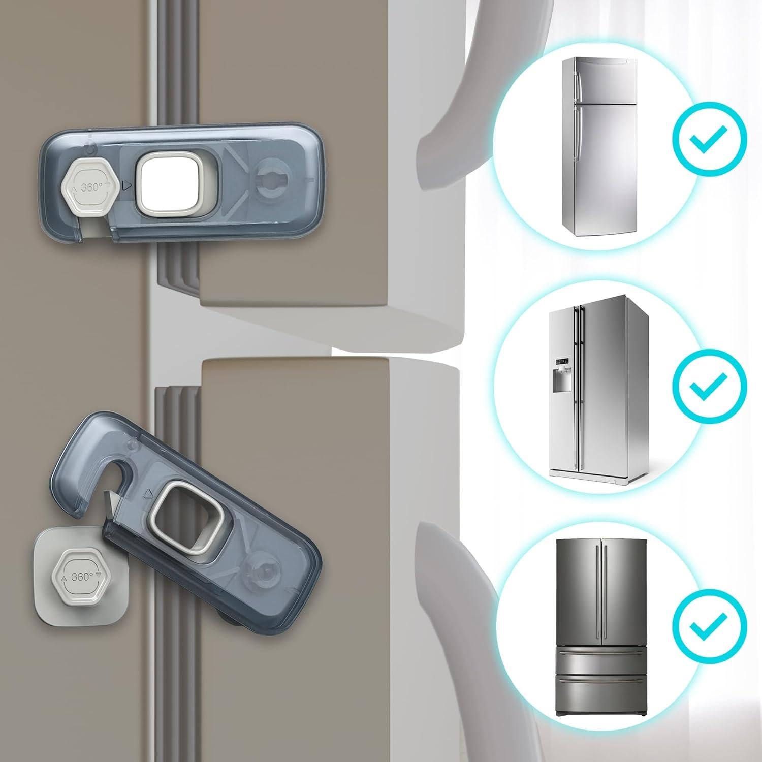 Paquete de 5 Cerraduras de Seguridad para Niños - Transparente