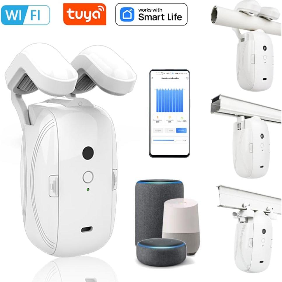 Apertura Automática Cortinas Inteligente OUGETHER 3 en 1 WiFi