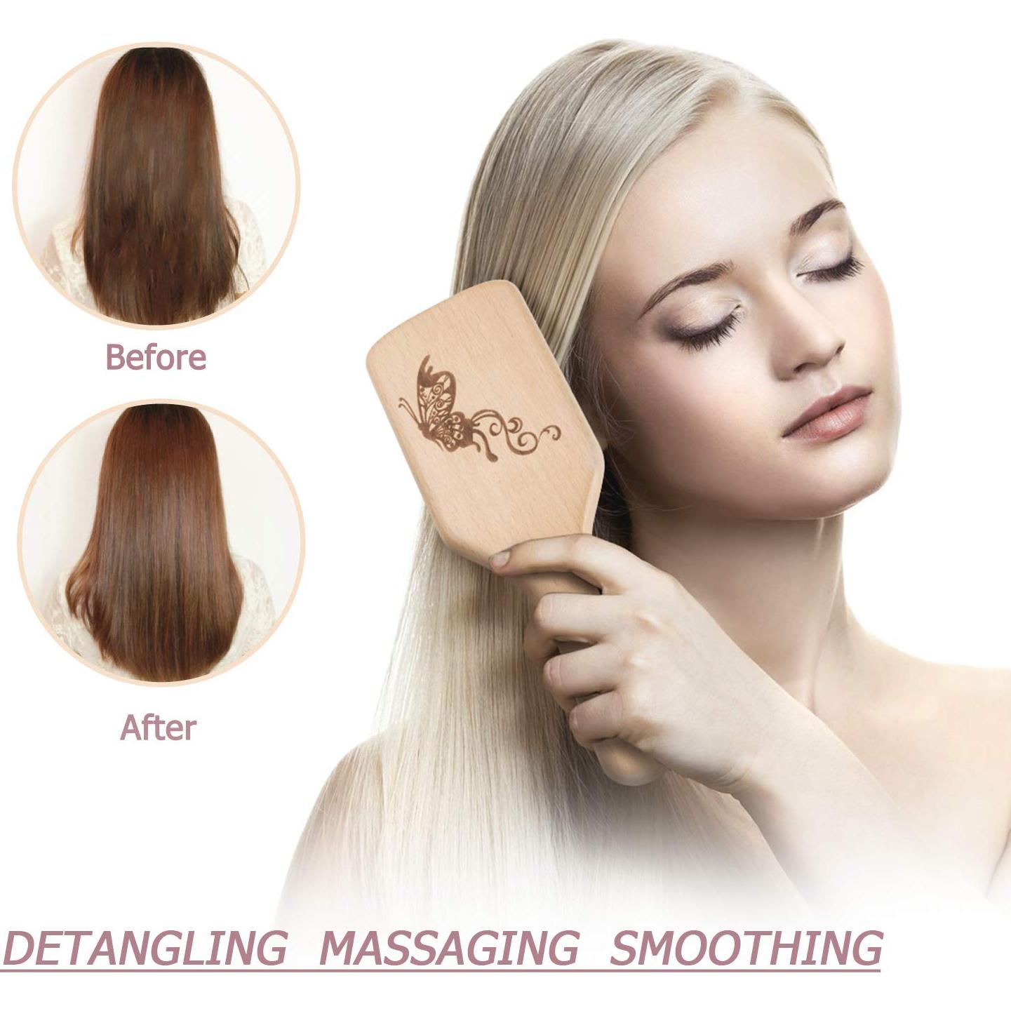 Juego de Cepillo y Peine de Cerda de Jabalí URTHEONE - Para Todo Tipo de Cabello