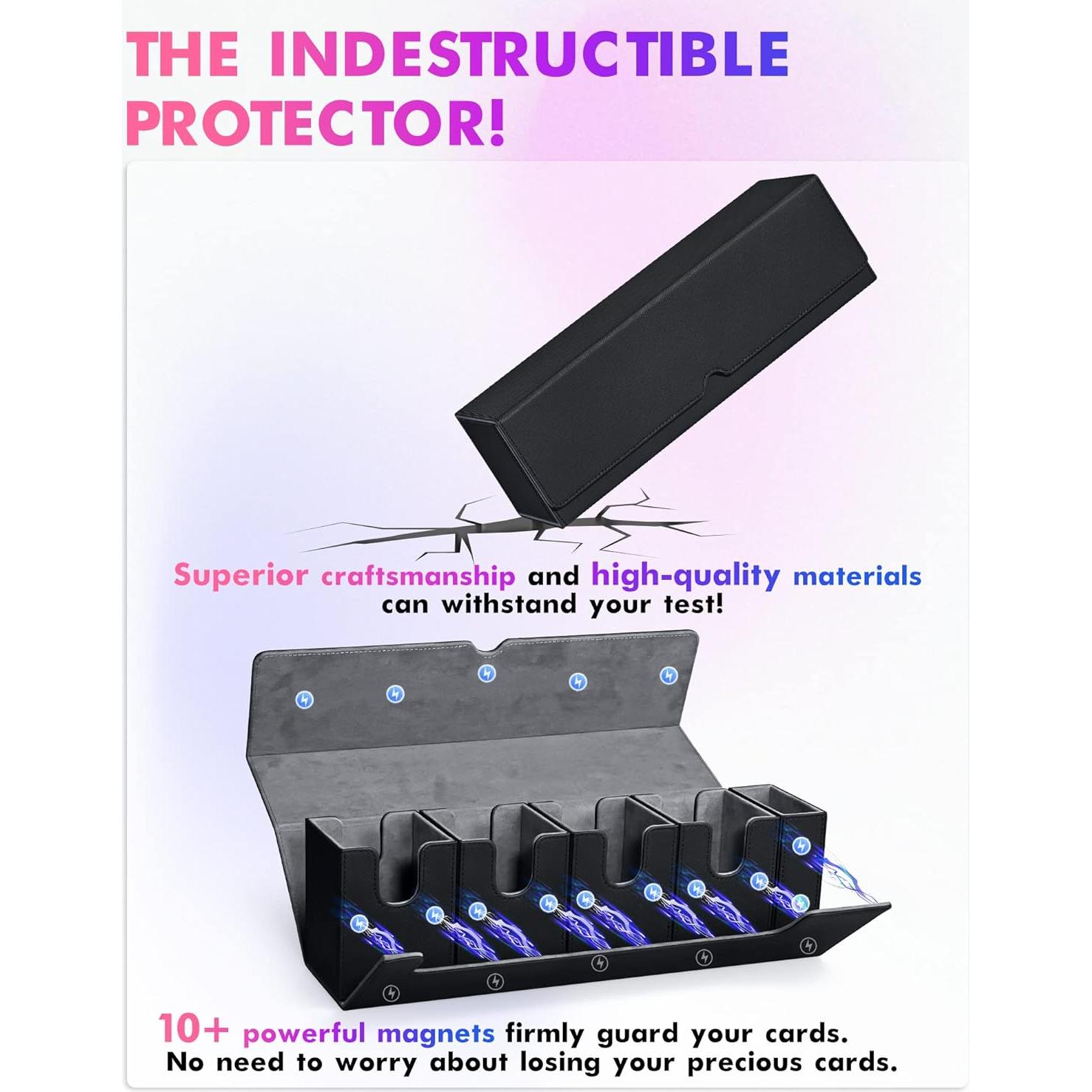 Caja de Barajas 5 en 1 UAONO para MTG y Yugioh - Negro