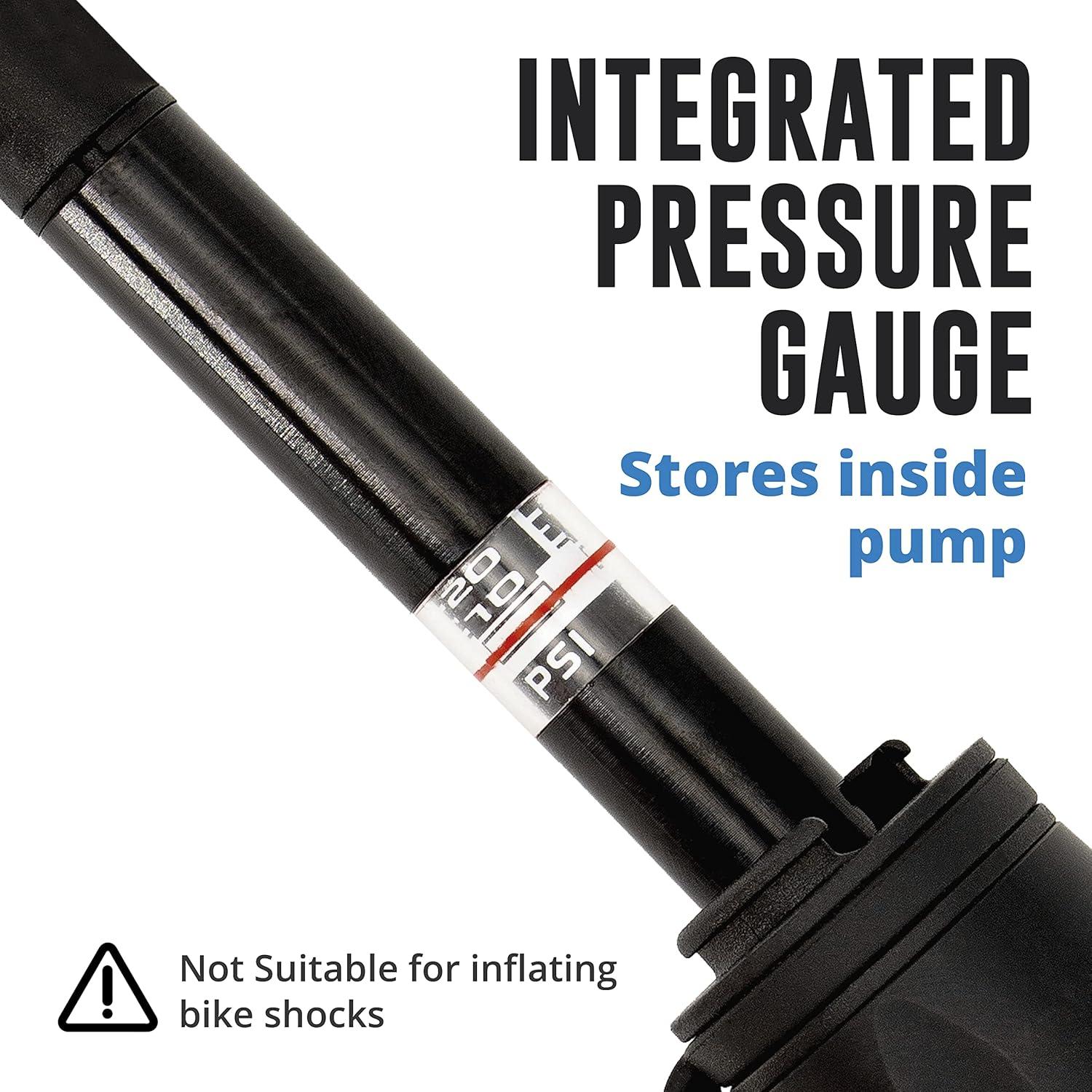 Bomba de Bicicleta Mini Vibrelli - Presta y Schrader - 120 PSI