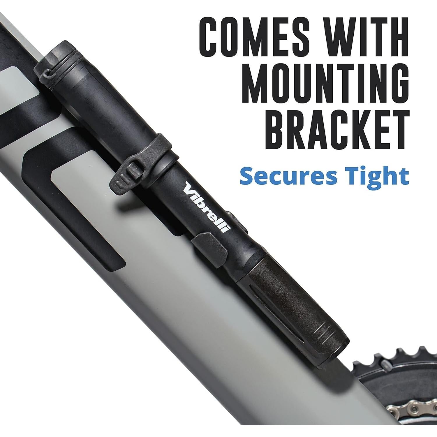 Bomba de Bicicleta Mini Vibrelli - Presta y Schrader - 120 PSI